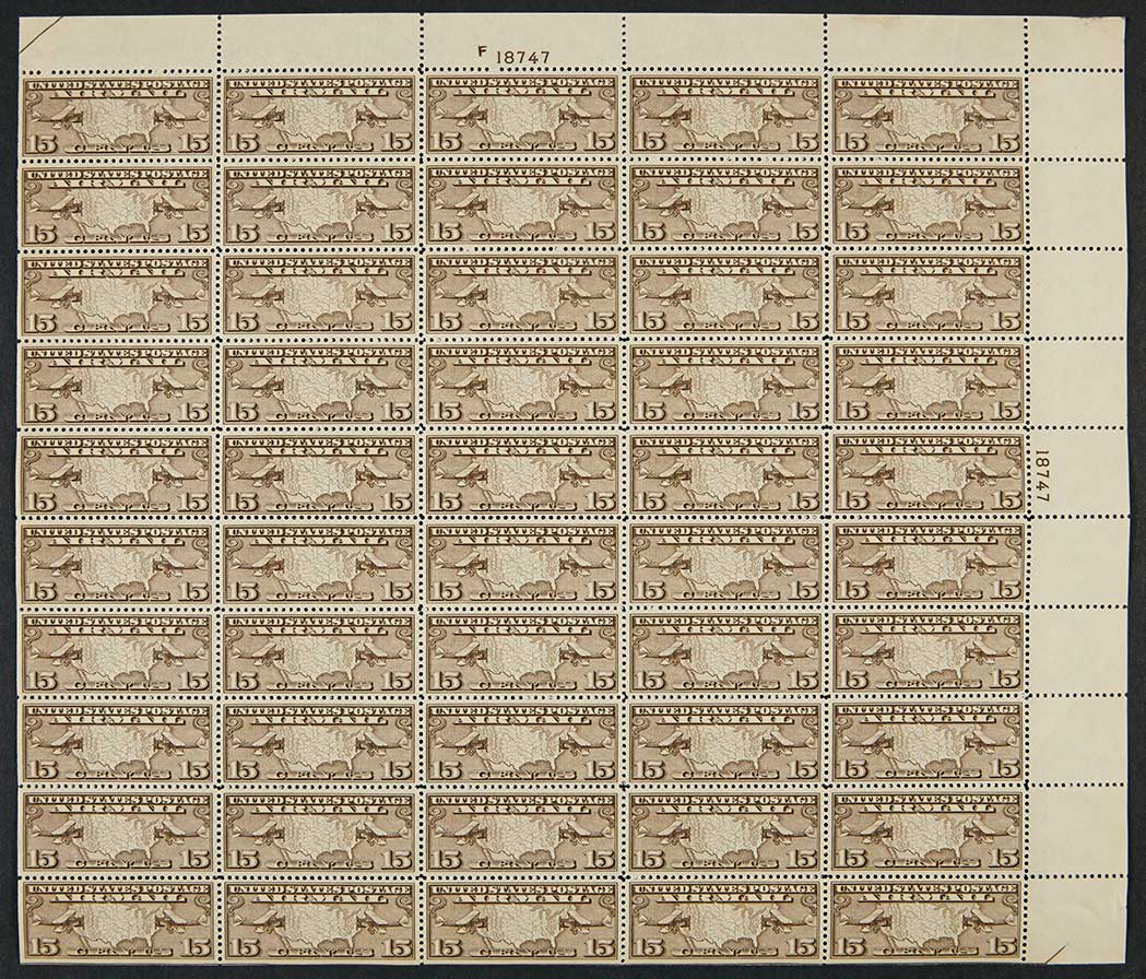 Lot image - United States Air Post Sheet Group