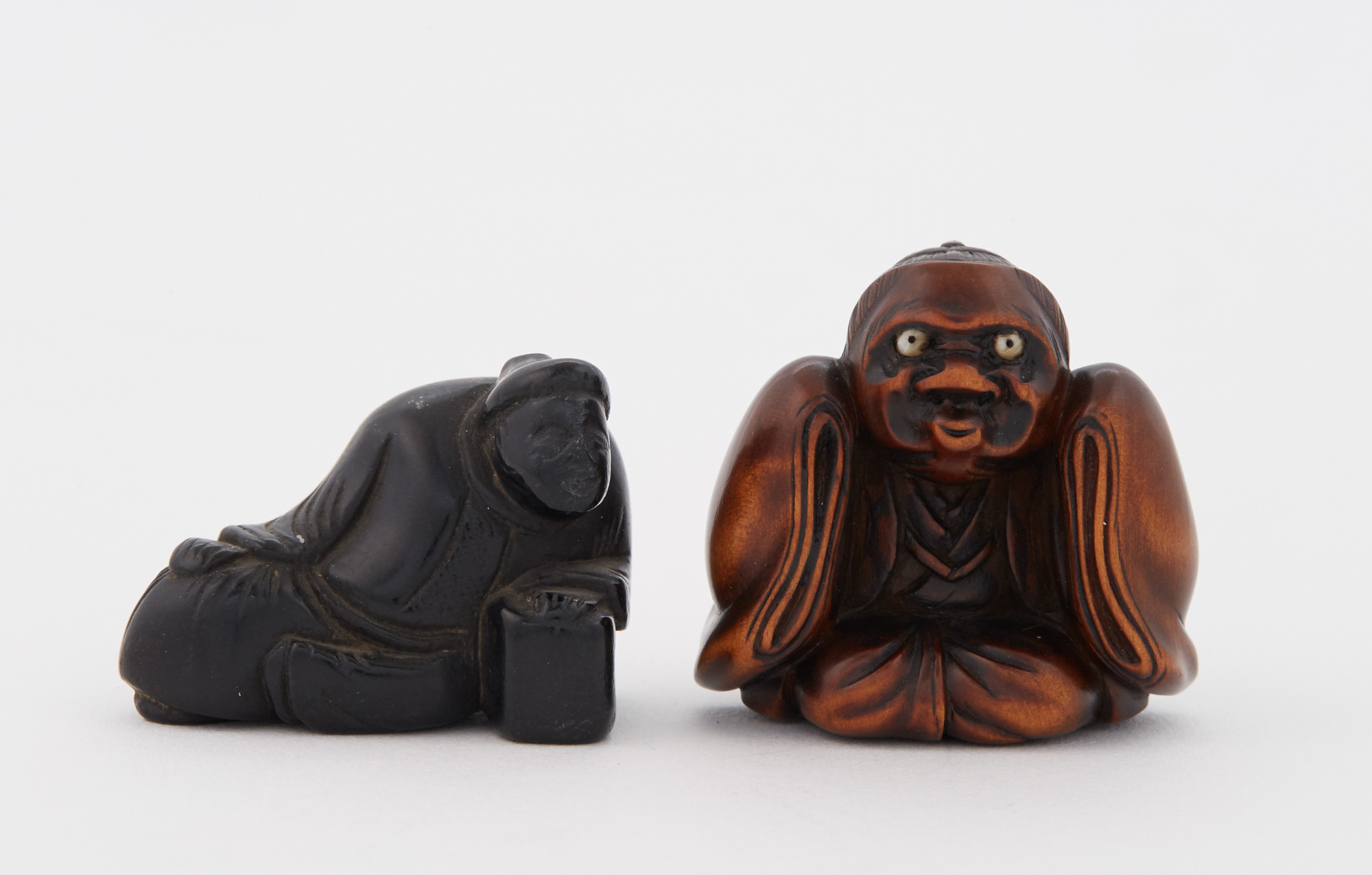 Lot image - Two Japanese Boxwood Netsuke