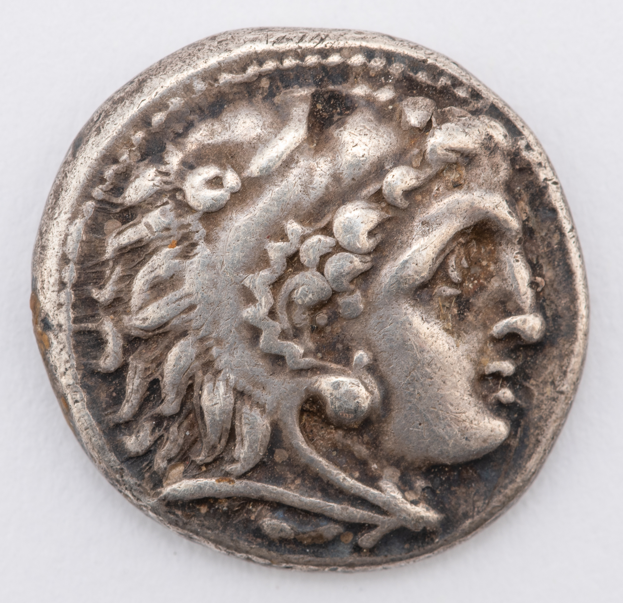Lot image - Macedon. Macedonian Kingdom - Philip III, 323-317 BC (In the Types of Alexander III (the Great), 336-323 BC. AR Drachm (4.2g). Kolophon mint, struck under Menander or Kleitos.
