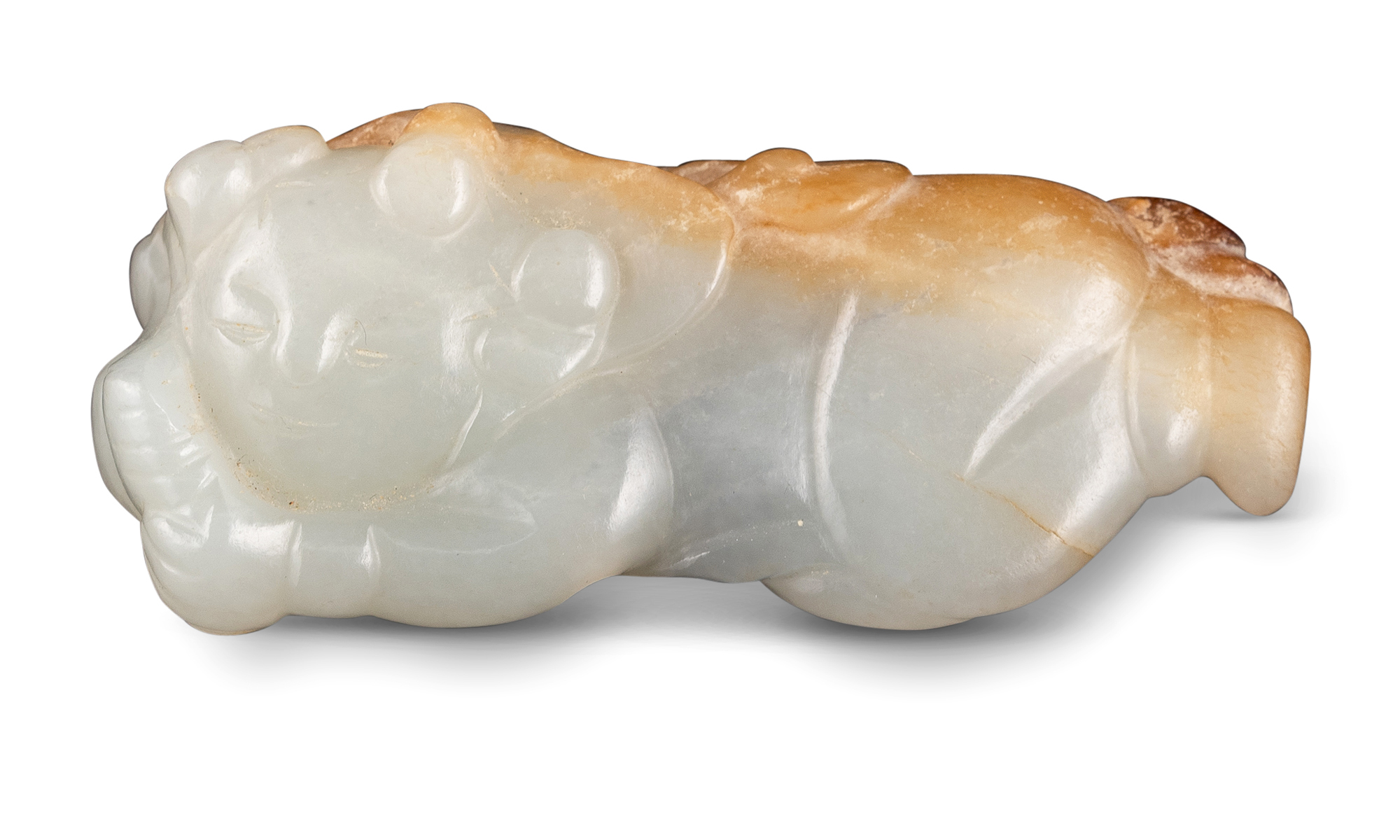 Lot image - A Chinese White Jade Toggle