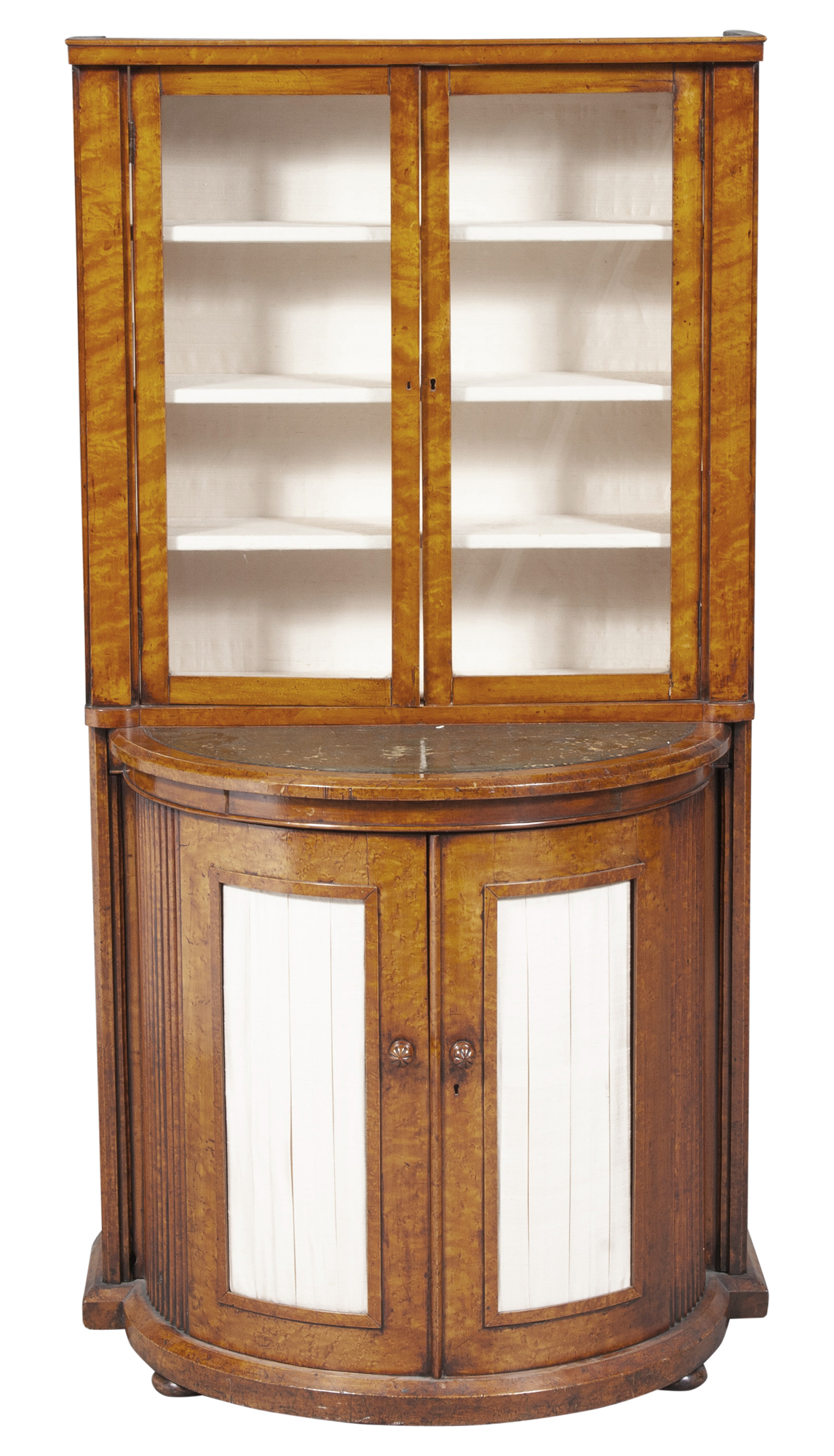 Lot image - Victorian Walnut Bookcase Cabinet