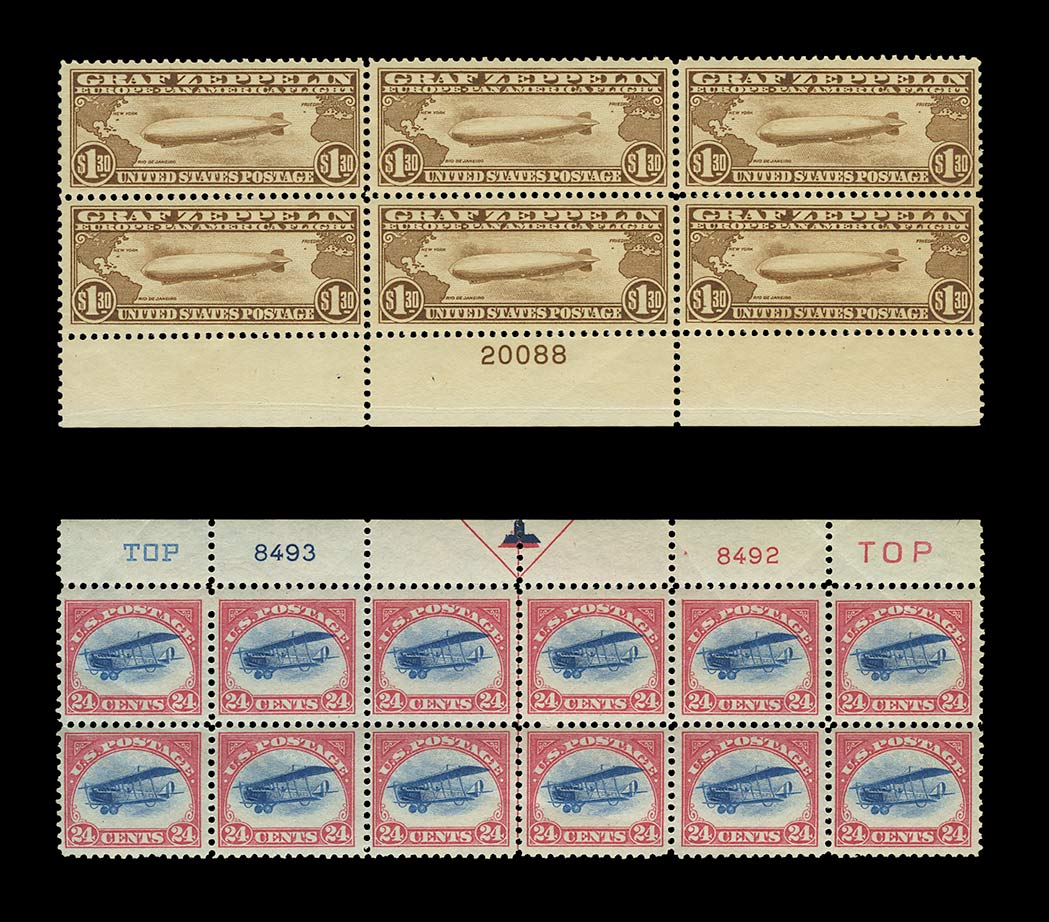 Lot image - United States Air Mail Plate Blocks