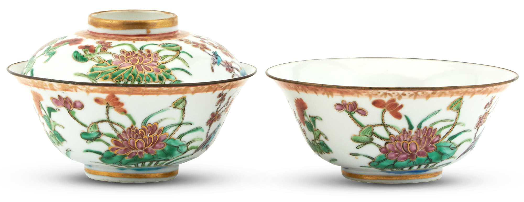 Lot image - A Pair of Chinese Enameled Porcelain Bowls