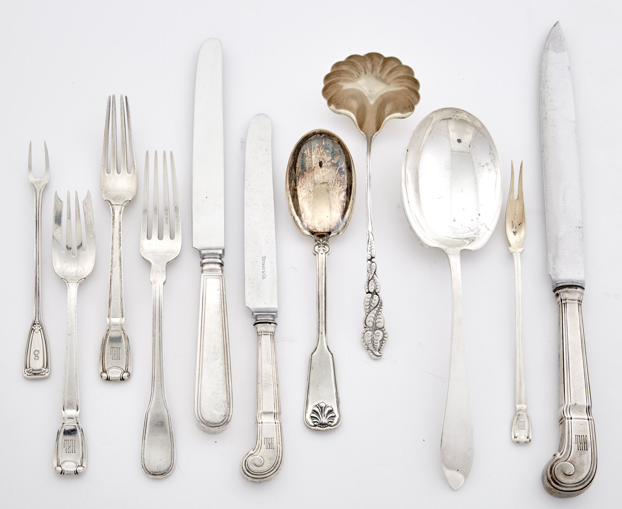 Lot image - Miscellaneous Group of Tiffany & Co. Sterling Silver Flatware and Serving Pieces