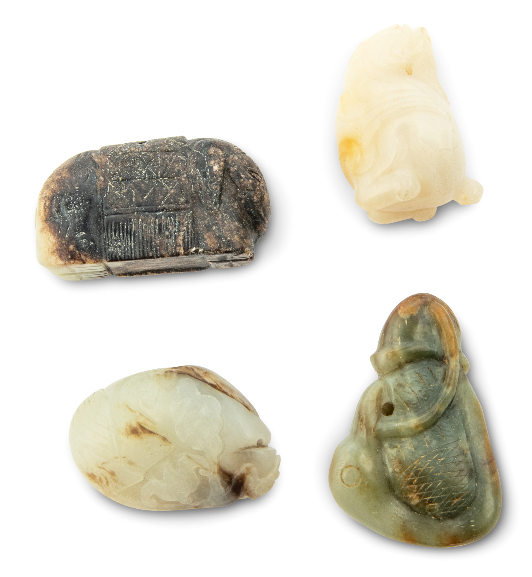Lot image - Four Chinese Jade Carvings
