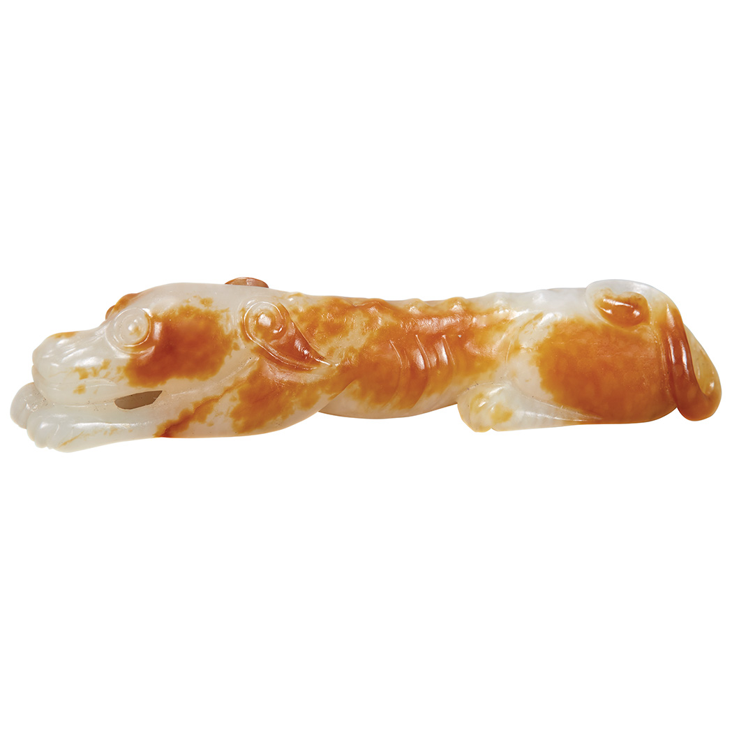 Lot image - Chinese White and Russet Jade Hound