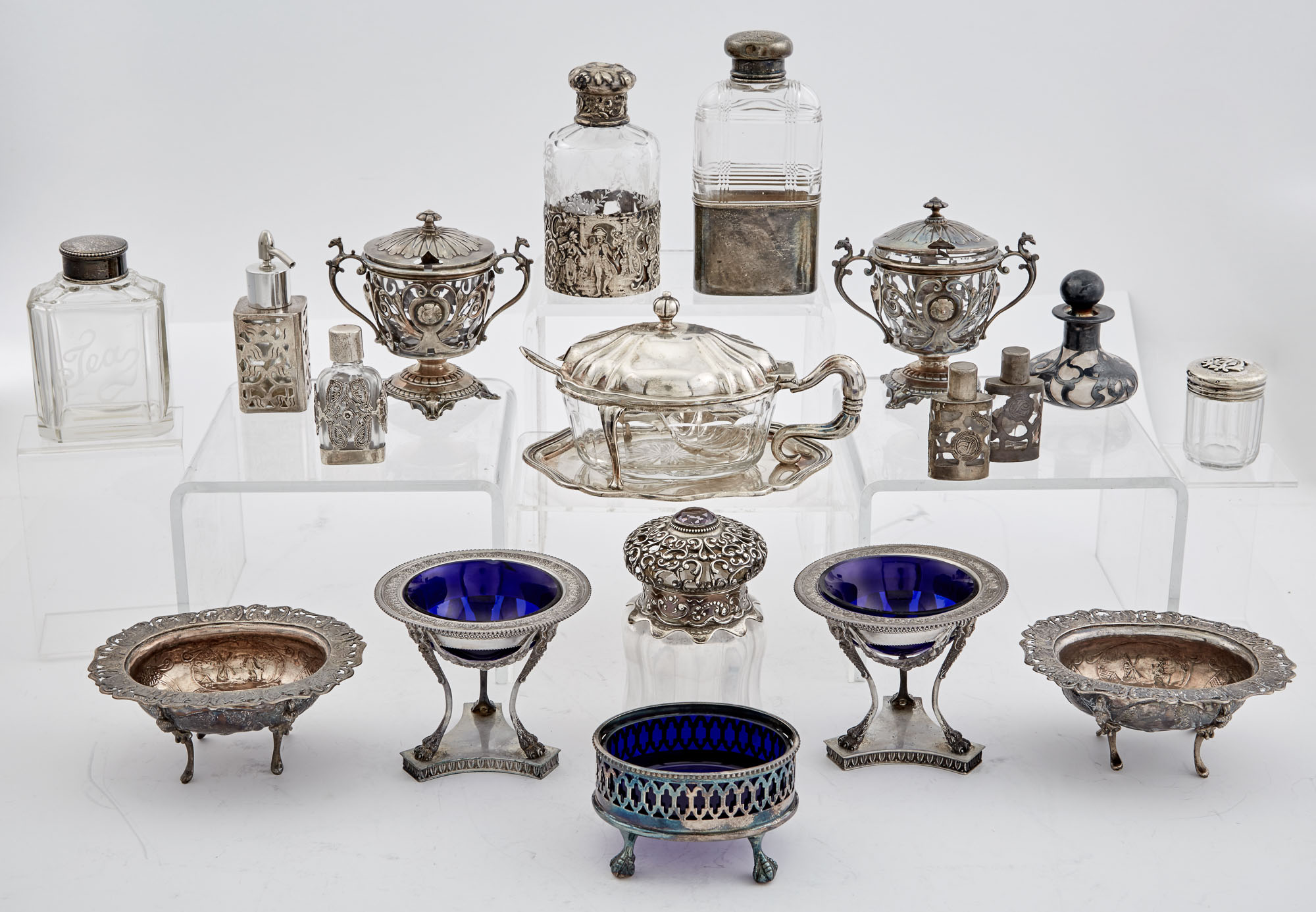 Lot image - Miscellaneous Group of Continental and Sterling Silver-Mounted Articles