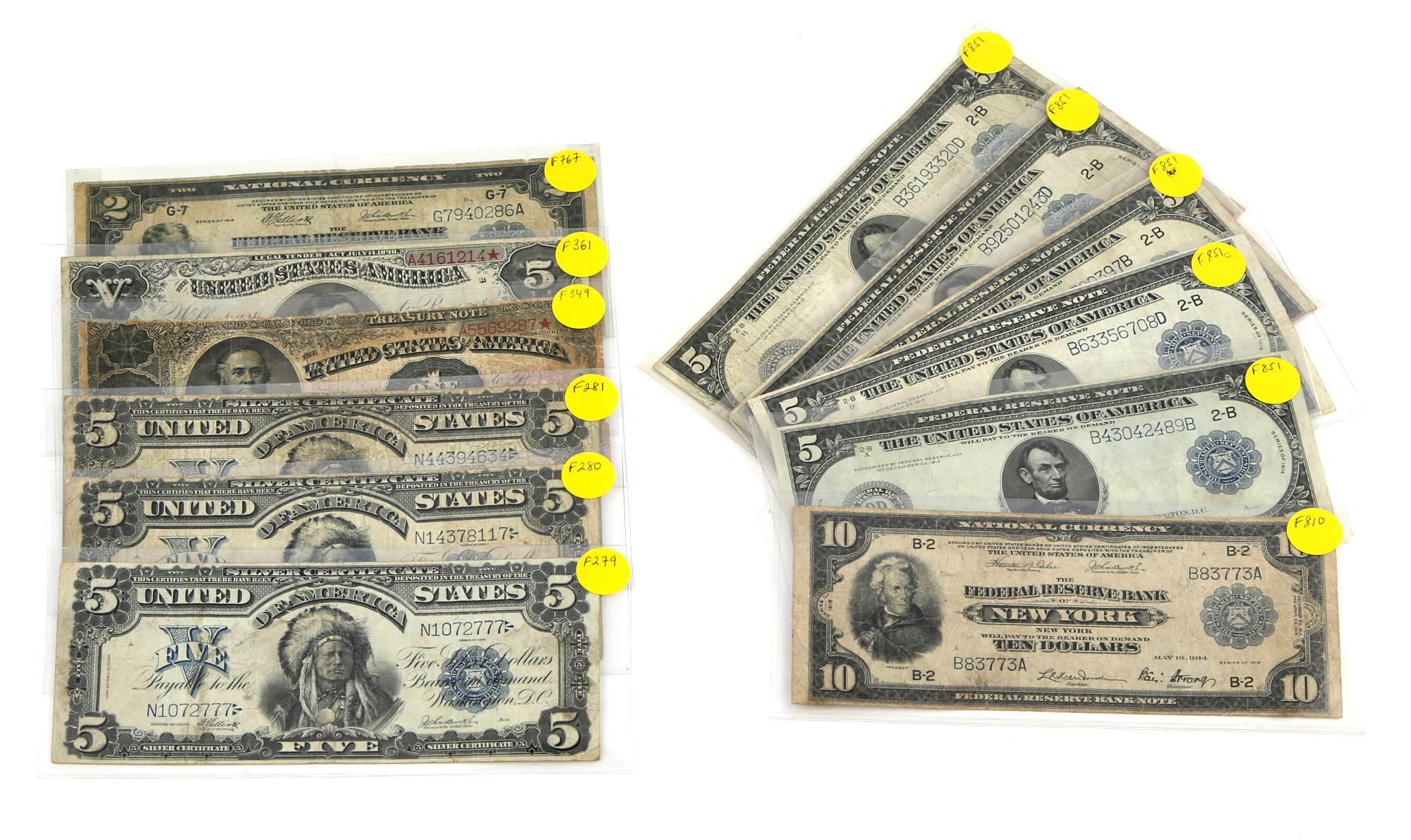 Lot image - United States Large Size Bank Note Group