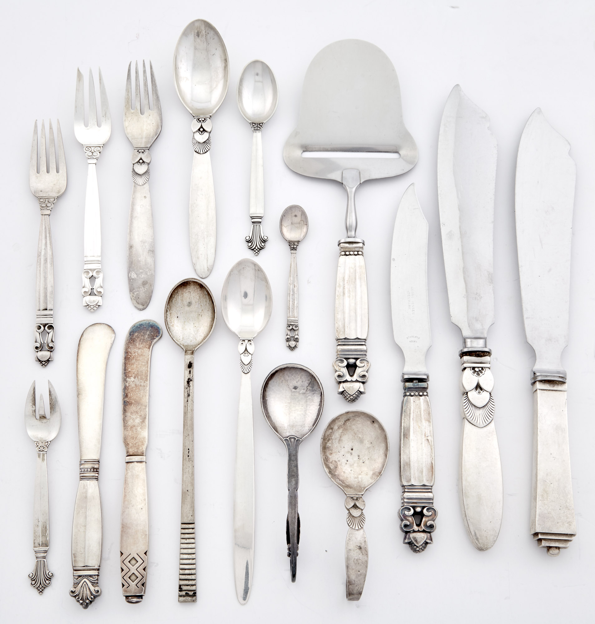 Lot image - Miscellaneous Group of Georg Jensen Sterling Silver Flatware