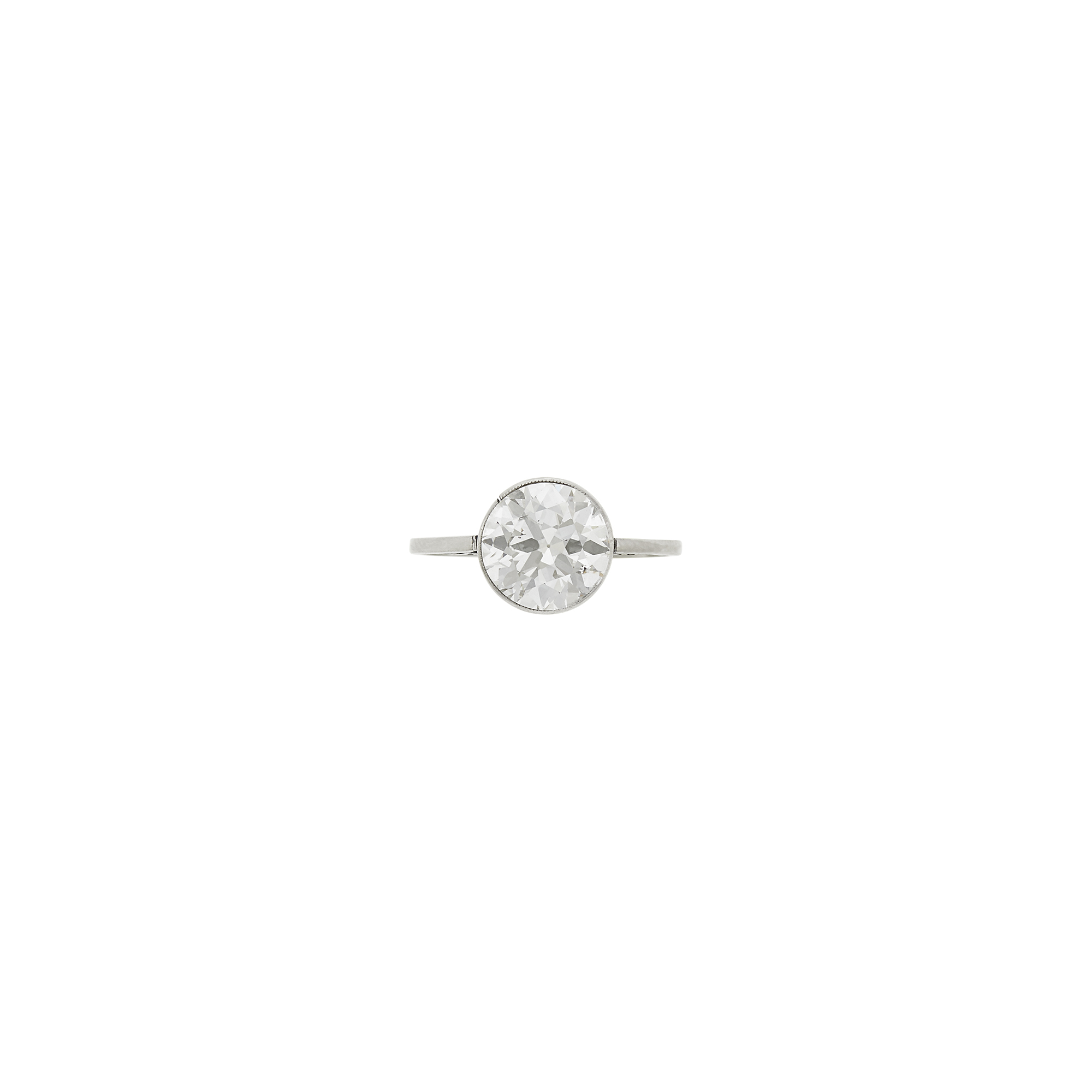Lot image - Platinum and Diamond Ring