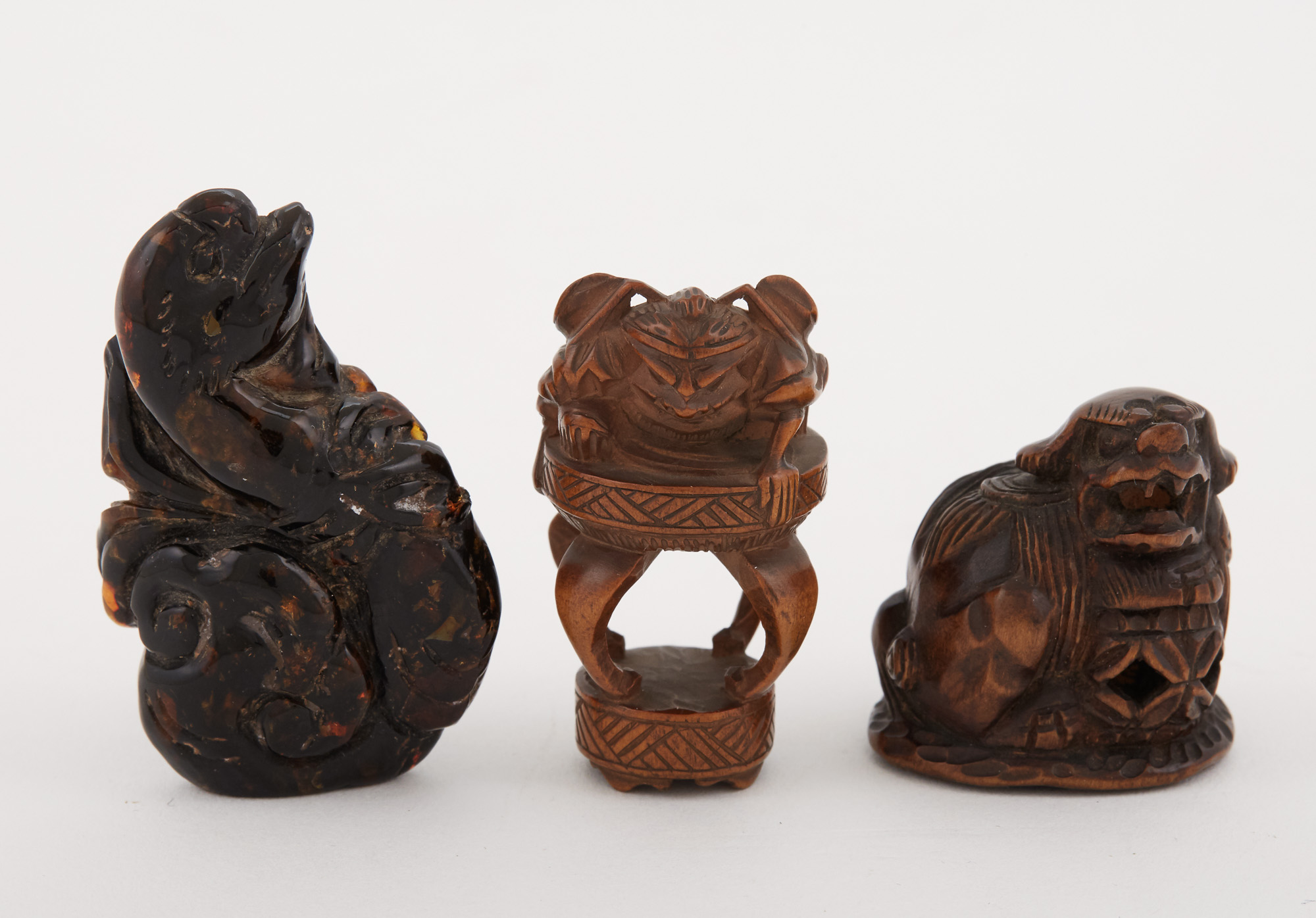 Lot image - Two Japanese Boxwood Netsuke