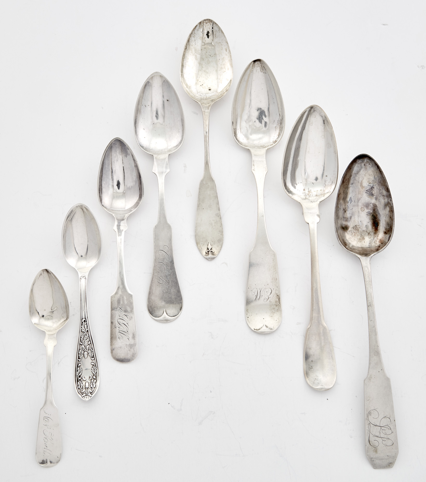 Lot image - Miscellaneous Group of American Coin Silver Flatware