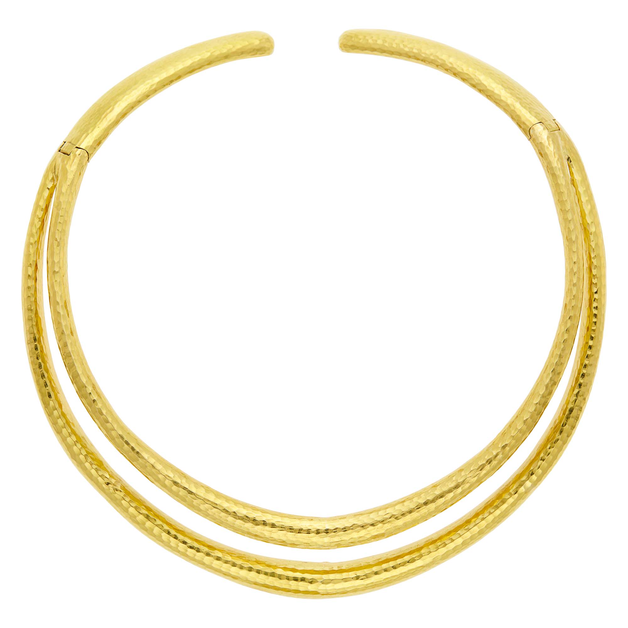 Lot image - Andrew Clunn Hammered Gold Necklace