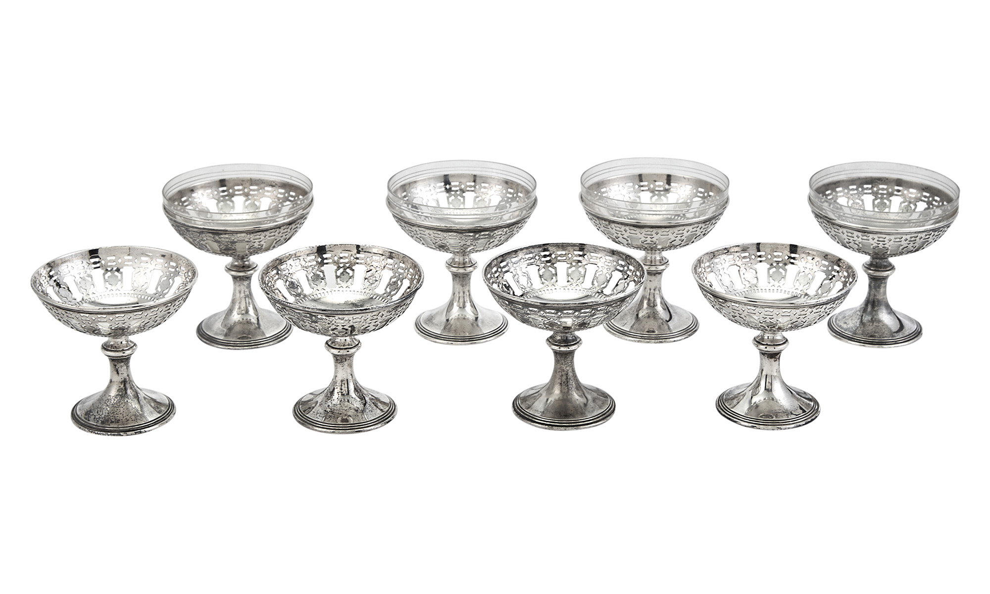 Lot image - Set of Eight Tiffany & Co. Sterling Silver Coupes