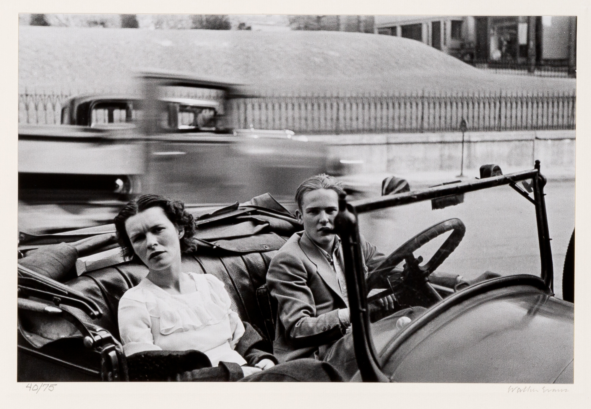 Lot image - EVANS, WALKER (1903-1975)  [Parked Car, Small Town Main Street],