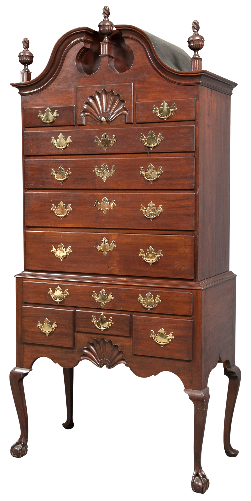 Lot image - Chippendale Mahogany High Chest