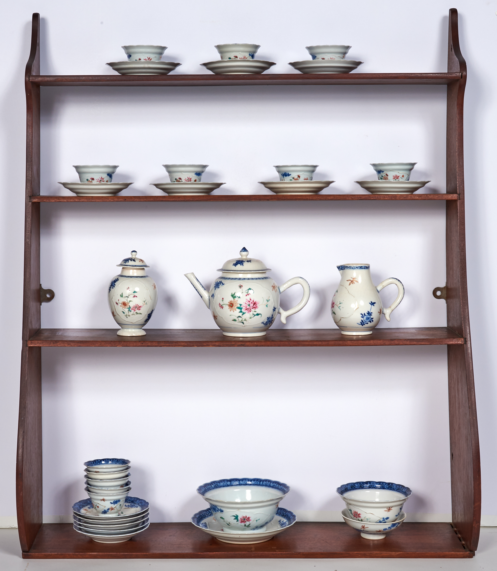 Lot image - Chinese Export Porcelain Diminutive Tea Service