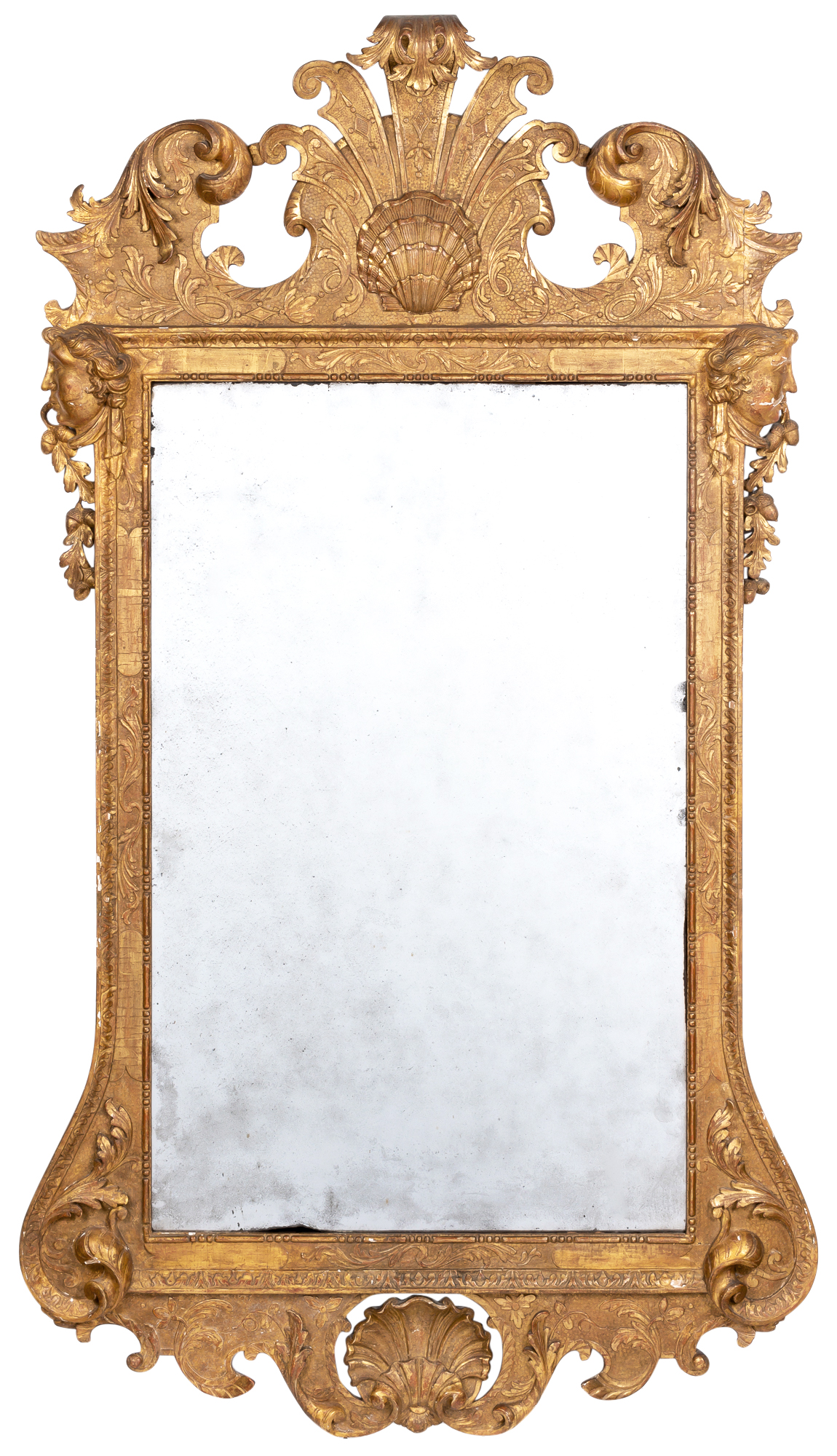 Lot image - George II Gilt-Gesso Pier Mirror