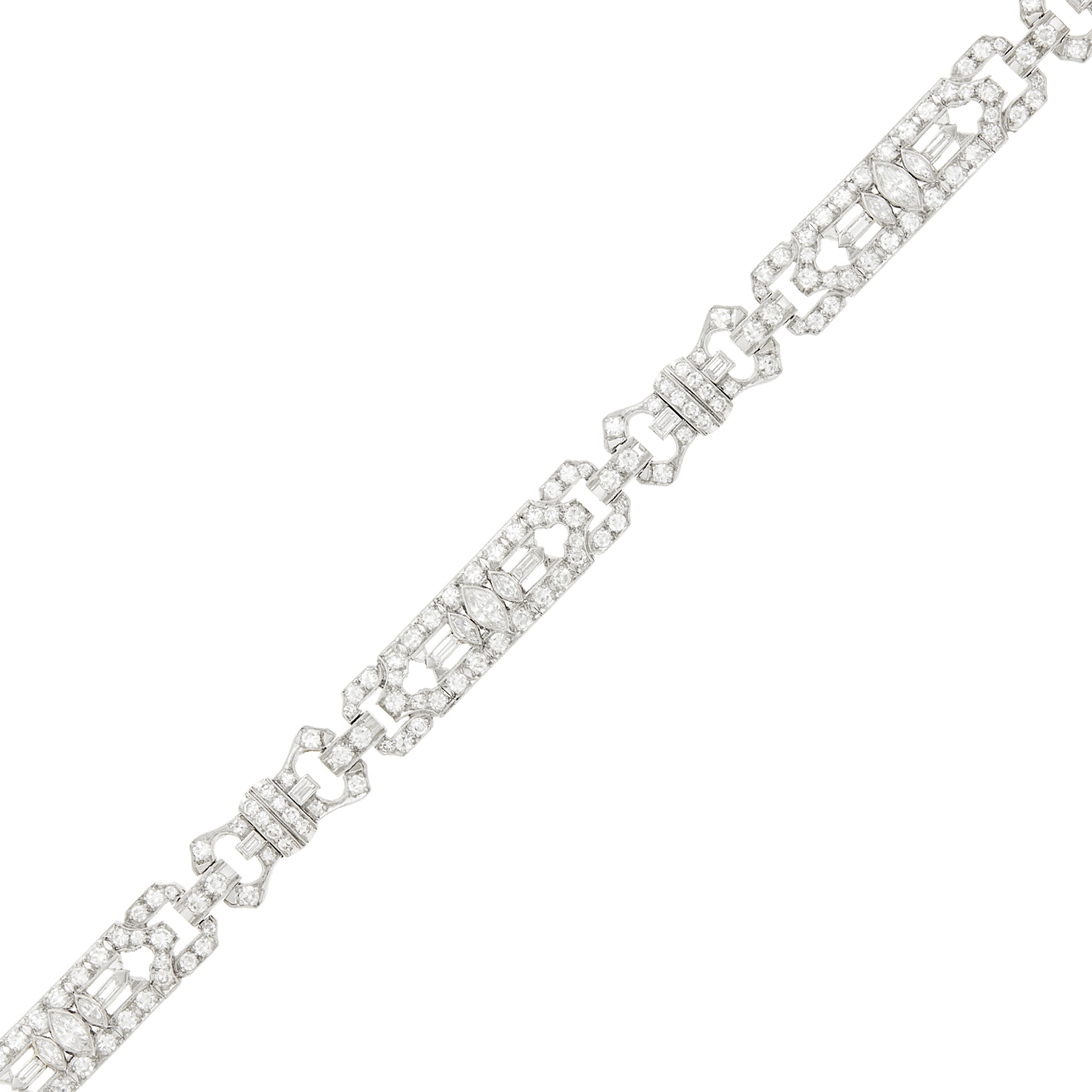 Lot image - Platinum and Diamond Bracelet