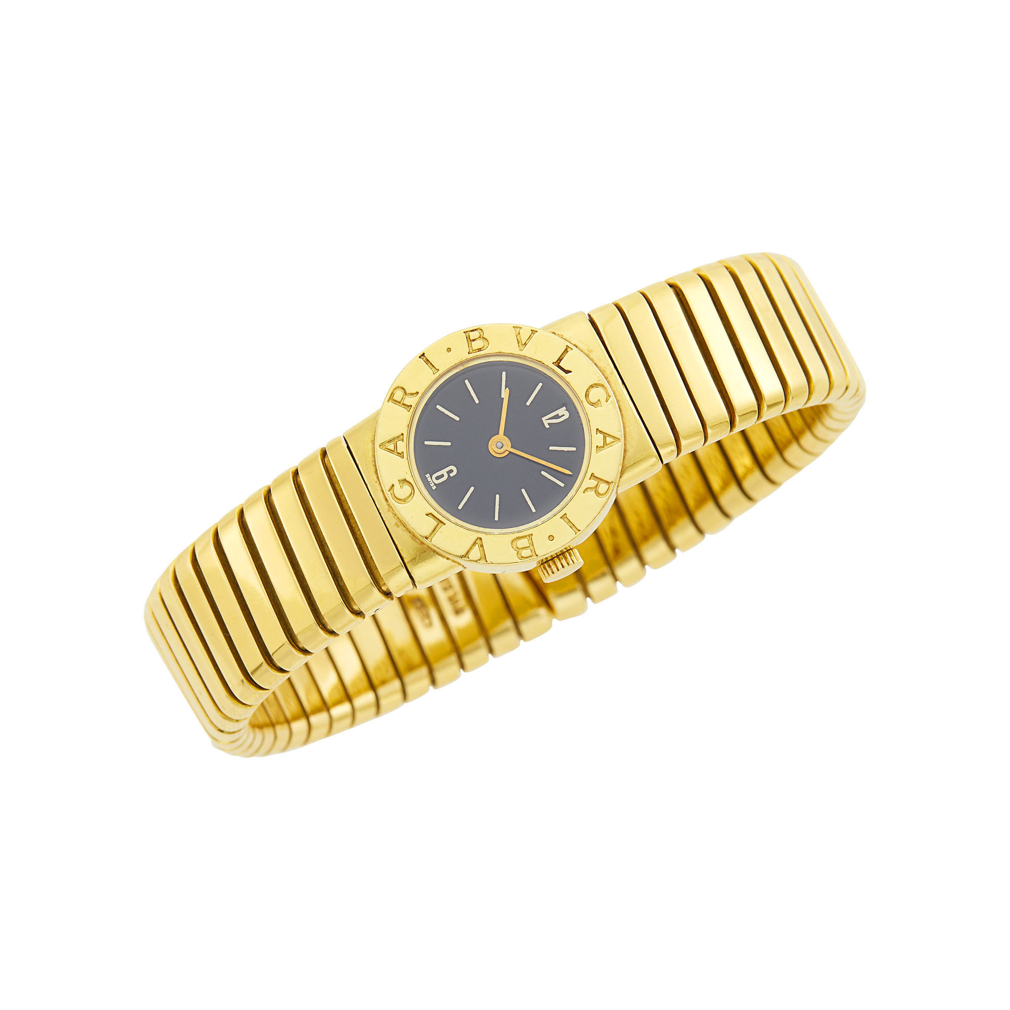 Lot image - Bulgari Gold Tubogas Bangle-Watch
