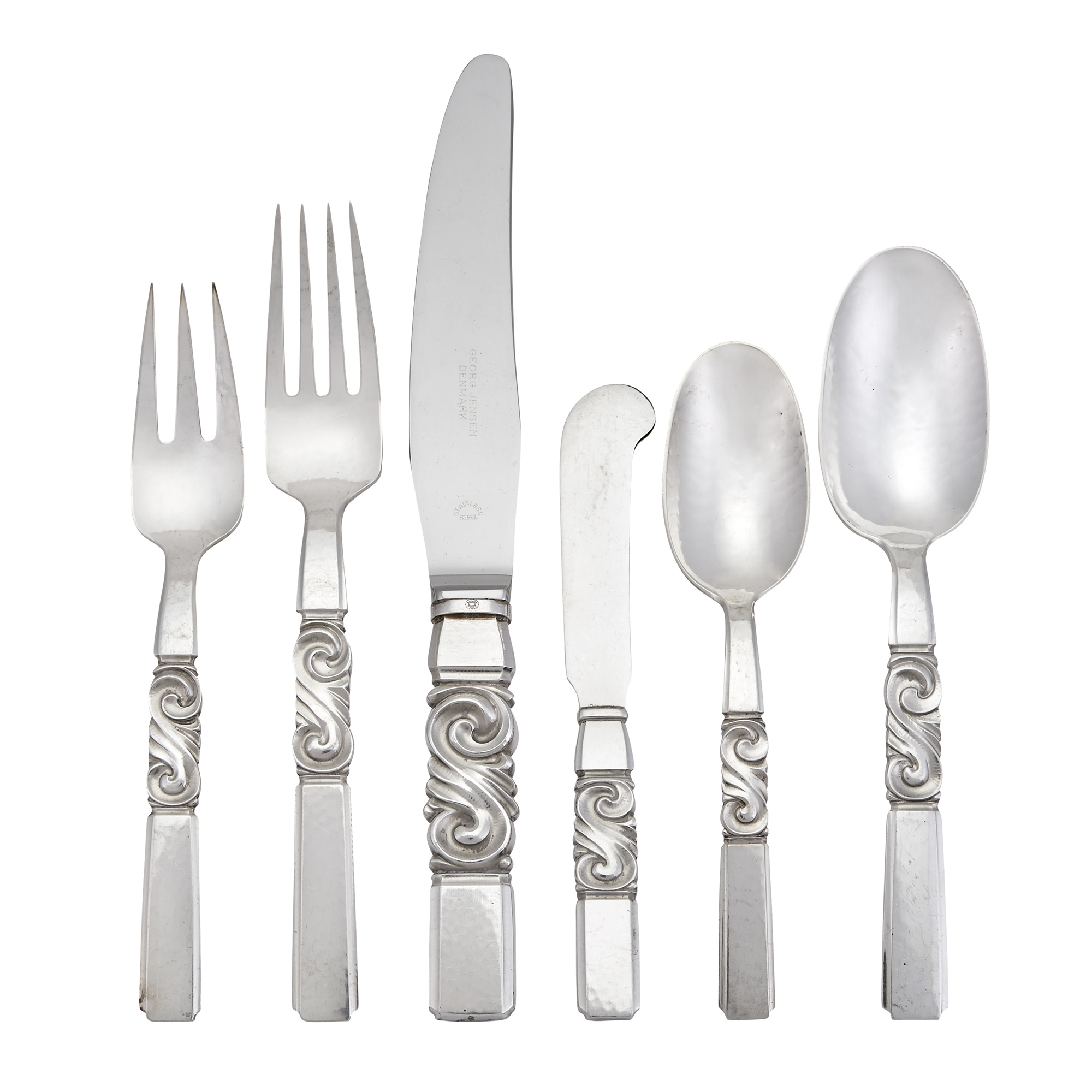 Lot image - Georg Jensen Sterling Silver Scroll