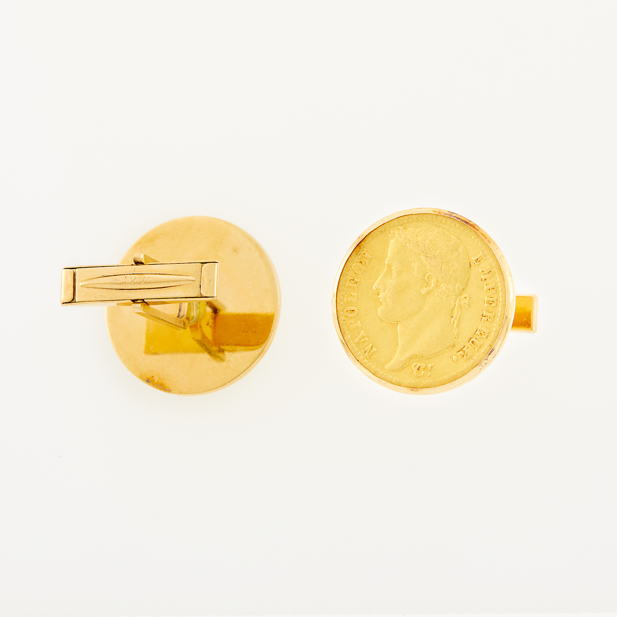 Lot image - Pair of French Coin Cuff Links