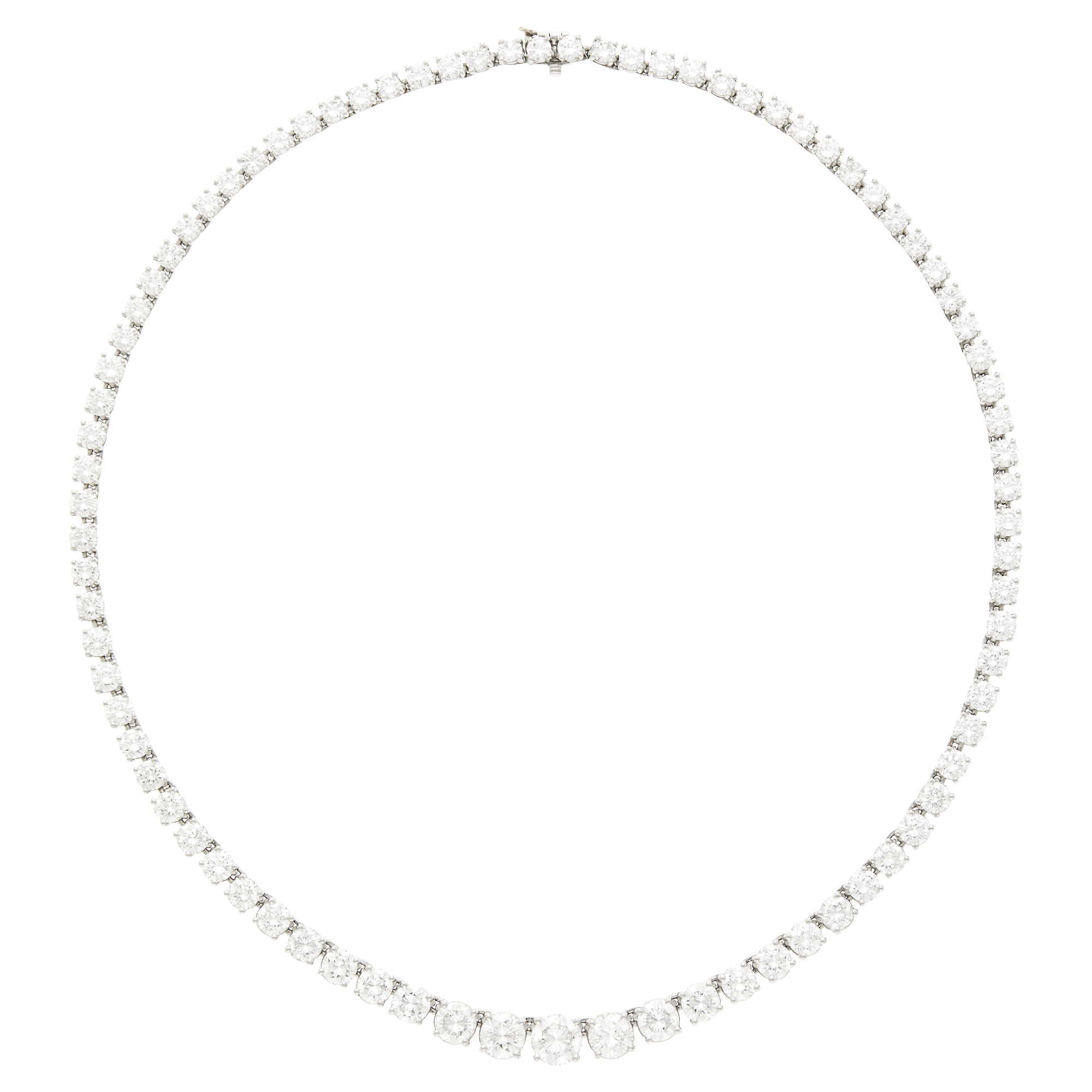 Lot image - Platinum and Diamond Necklace