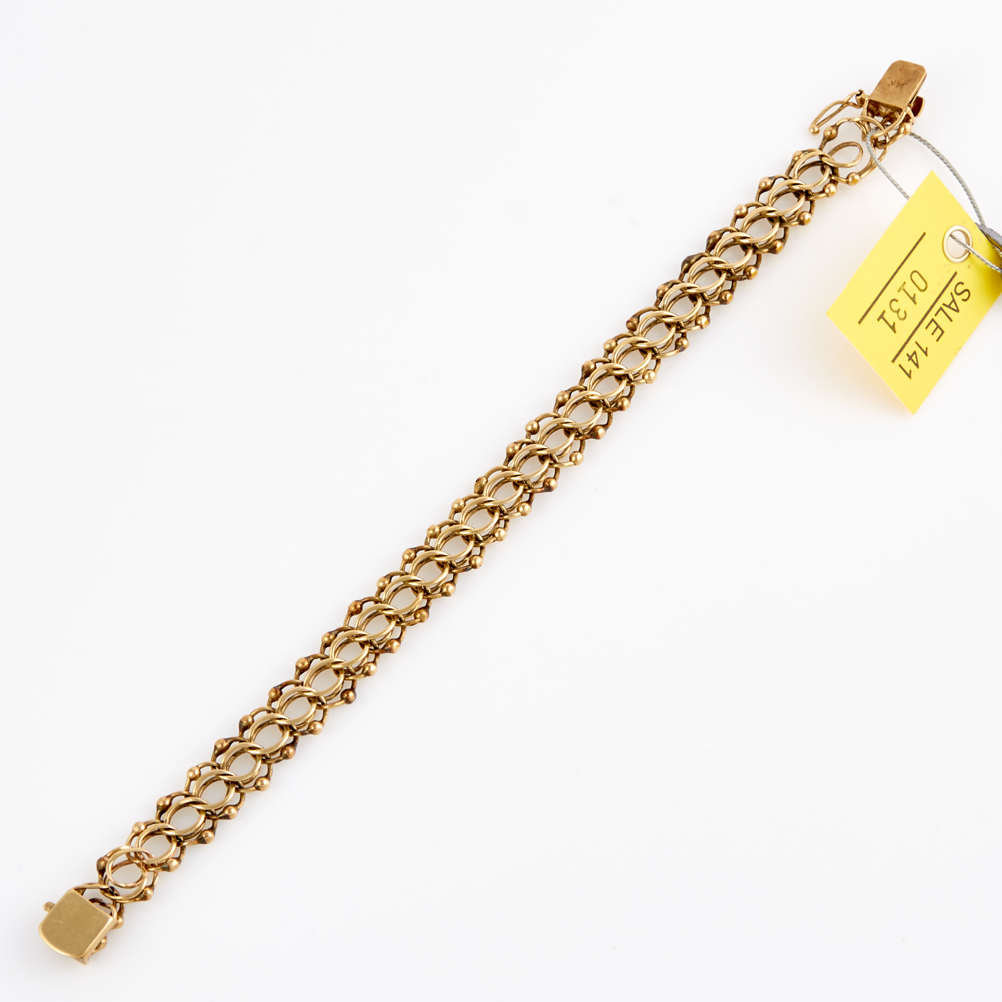 Lot image - Gold Flexible Bracelet, 14K 14 dwt., damaged