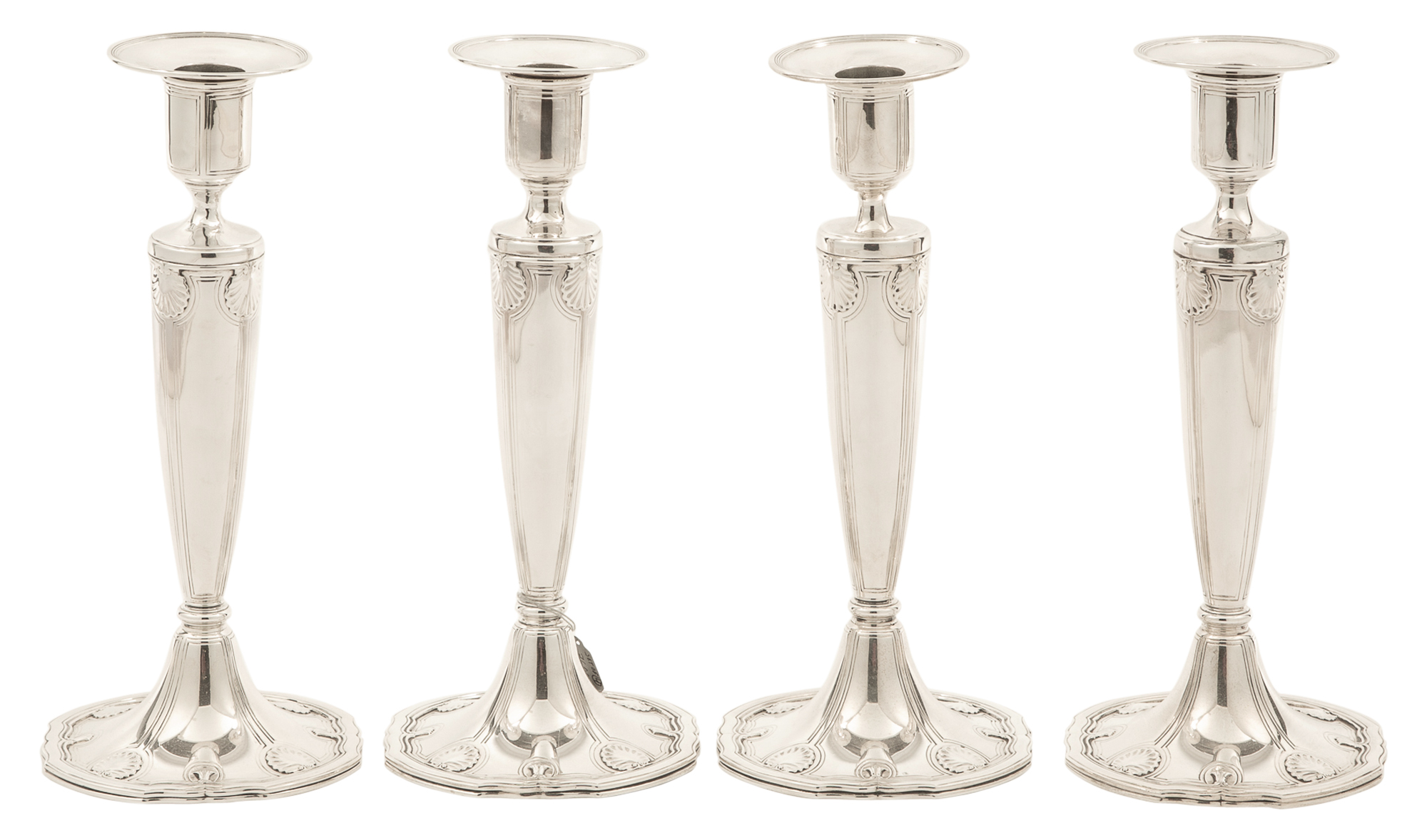 Lot image - Set of Four Tiffany & Co. Sterling Silver Candlesticks