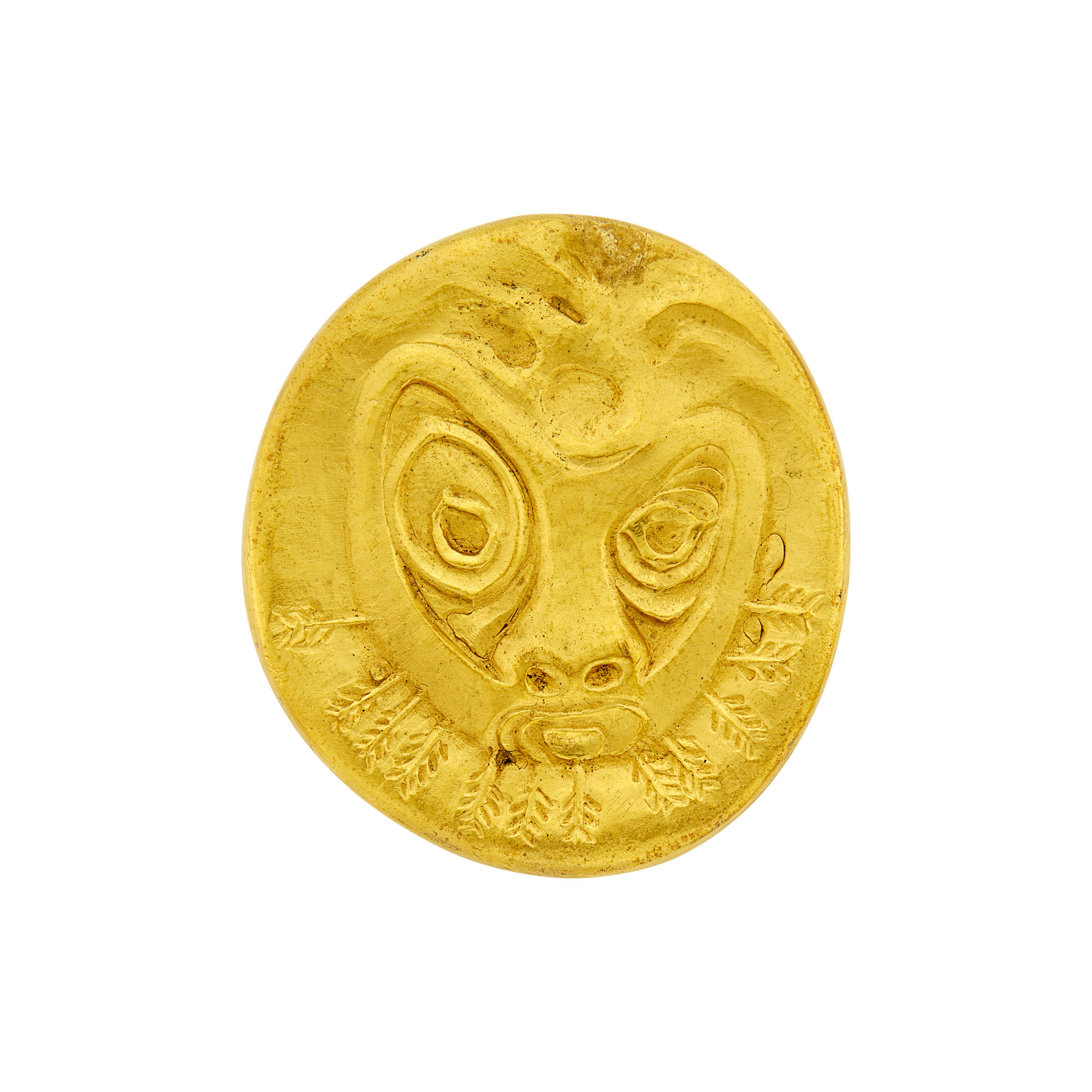 Lot image - Line Vautrin Gilt-Bronze Brooch