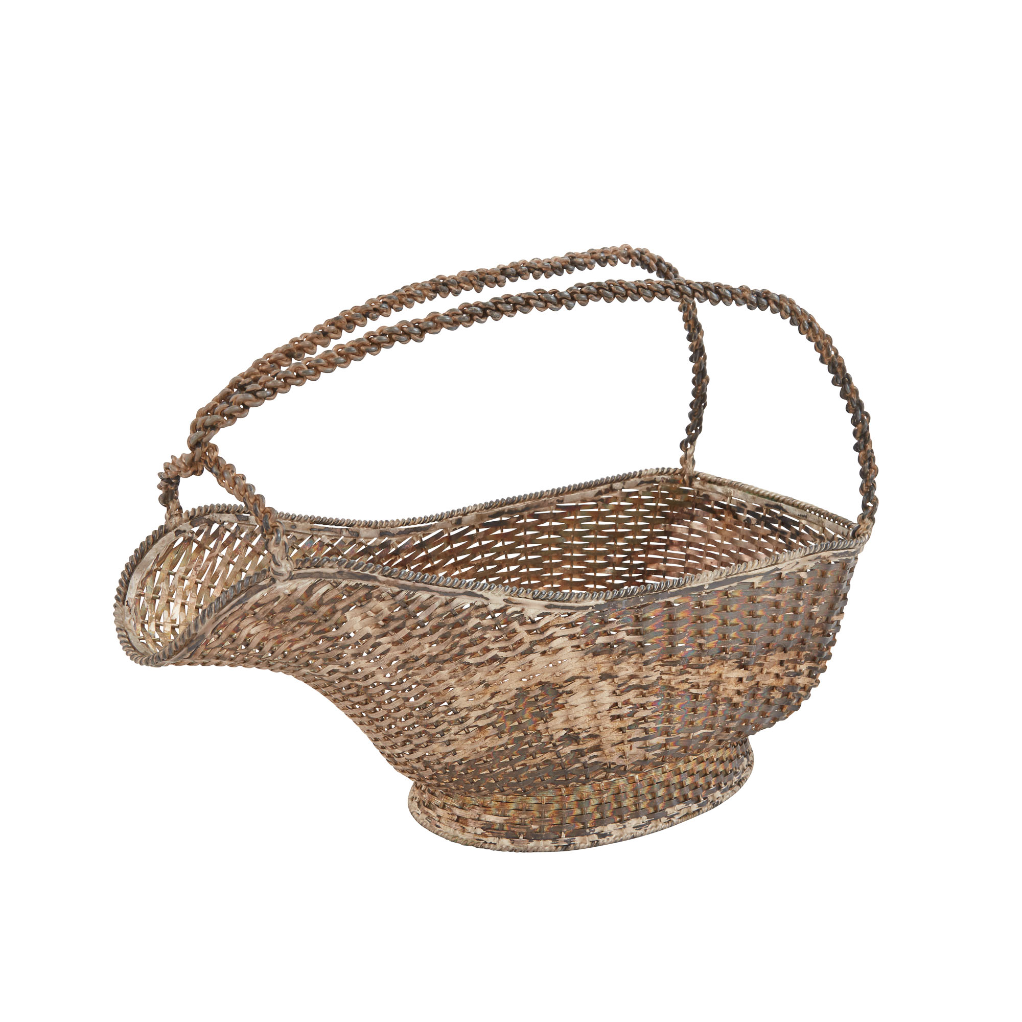 Lot image - Sterling Silver Handled Basket