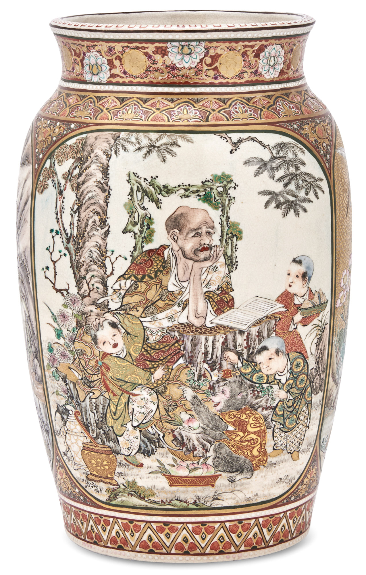 Lot image - A Japanese Satsuma Vase
