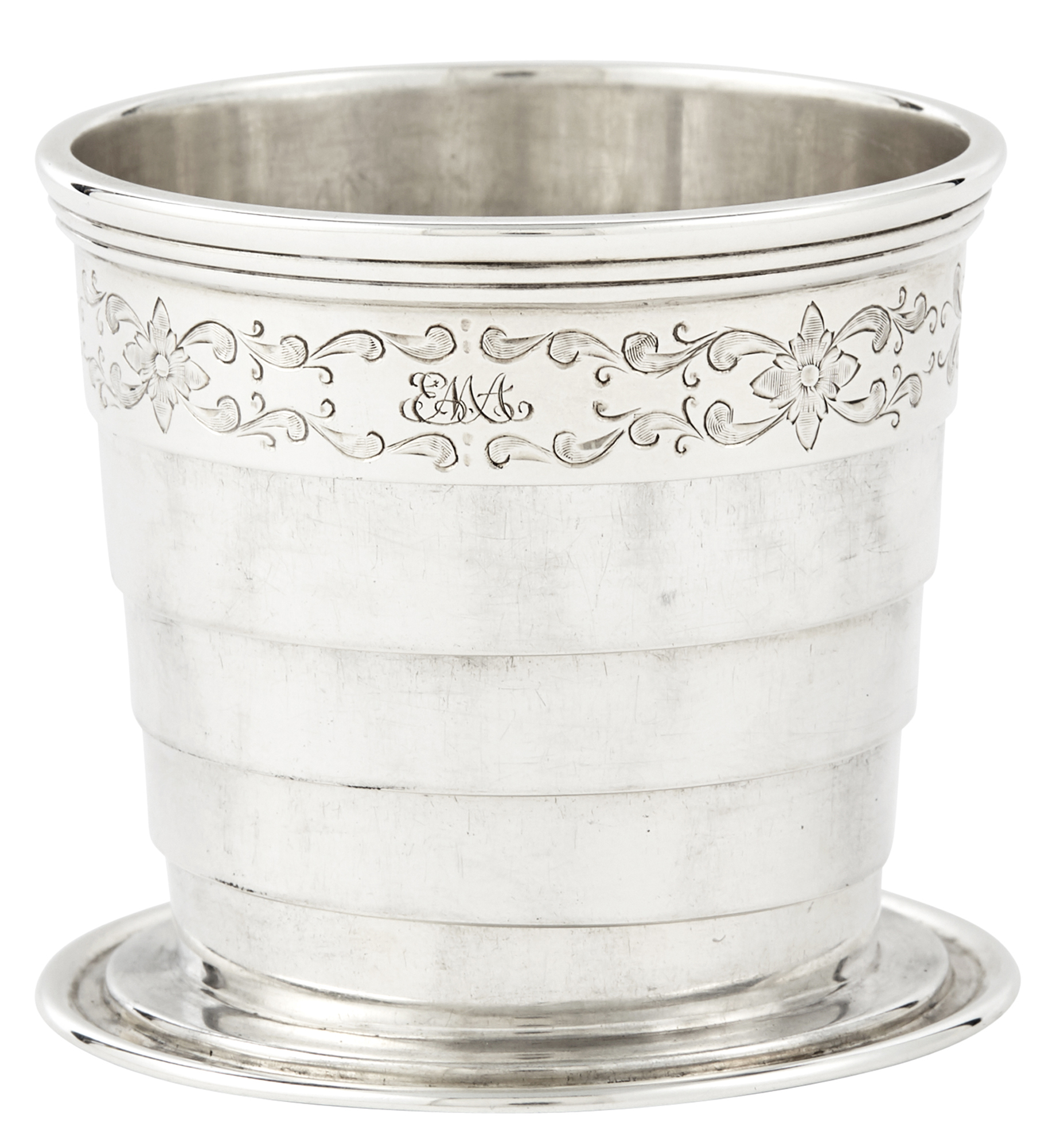 Lot image - Tiffany & Co. Sterling Silver Collapsing Travelling Beaker