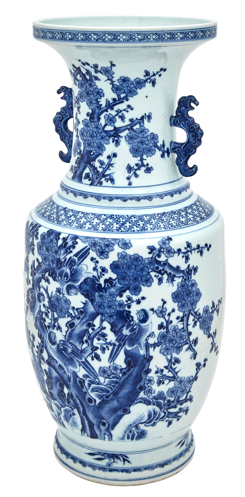 Lot image - Chinese Blue and White Glazed Porcelain Vase