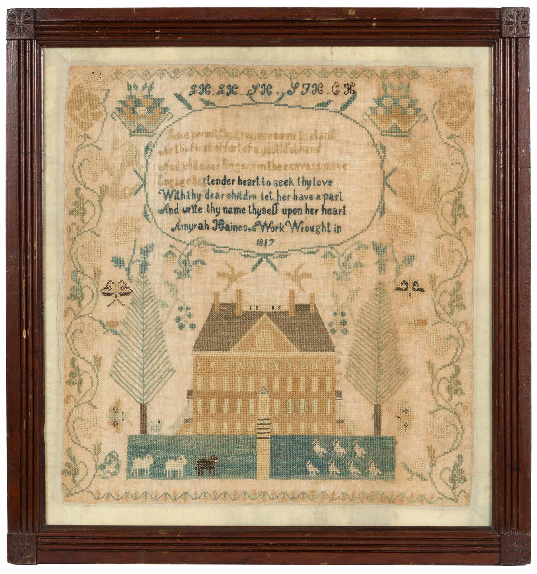 Lot image - English Needlework Sampler