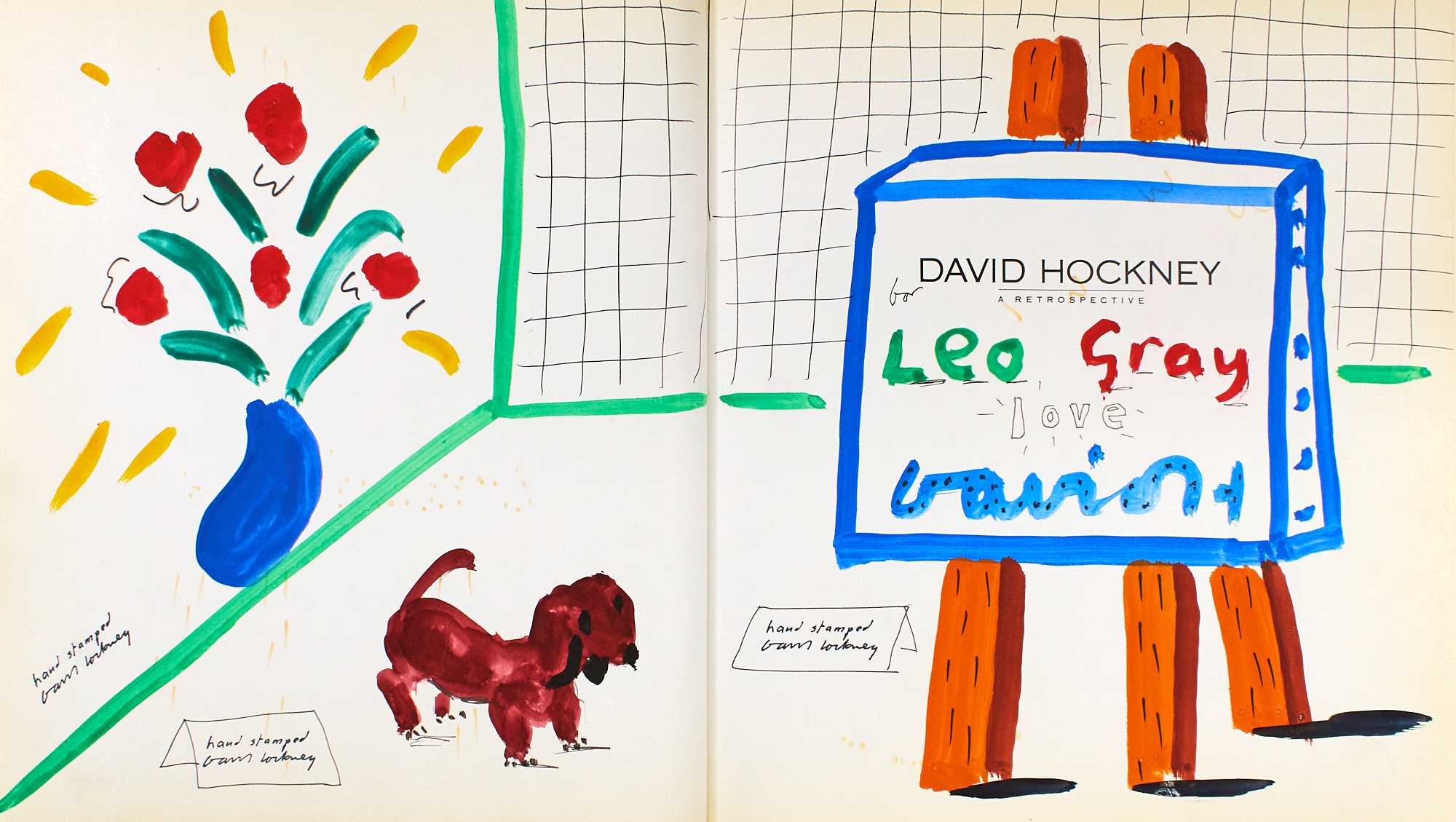 Lot image - HOCKNEY, DAVID  A Retrospective.