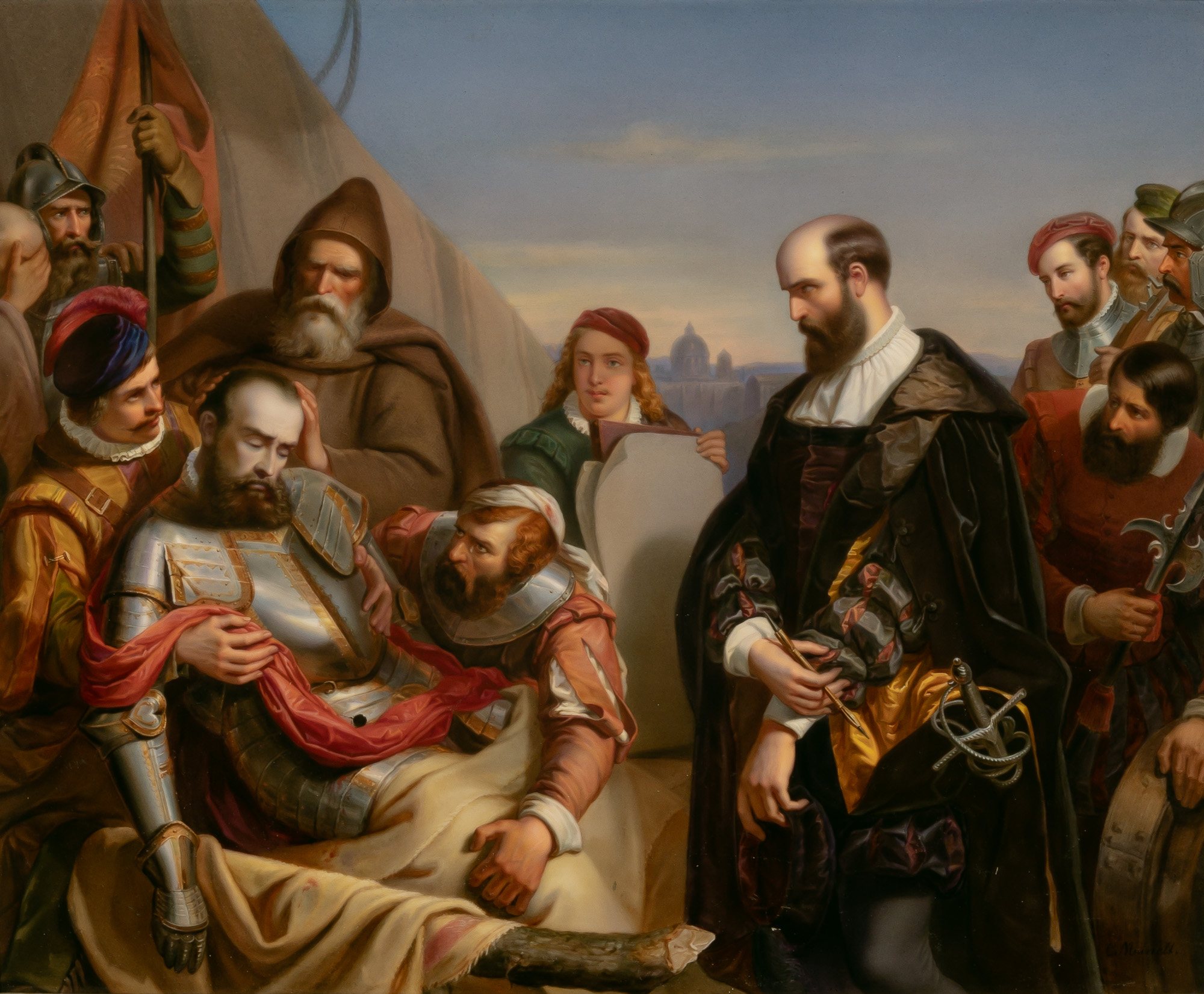 Lot image - KPM Painted Porcelain Plaque