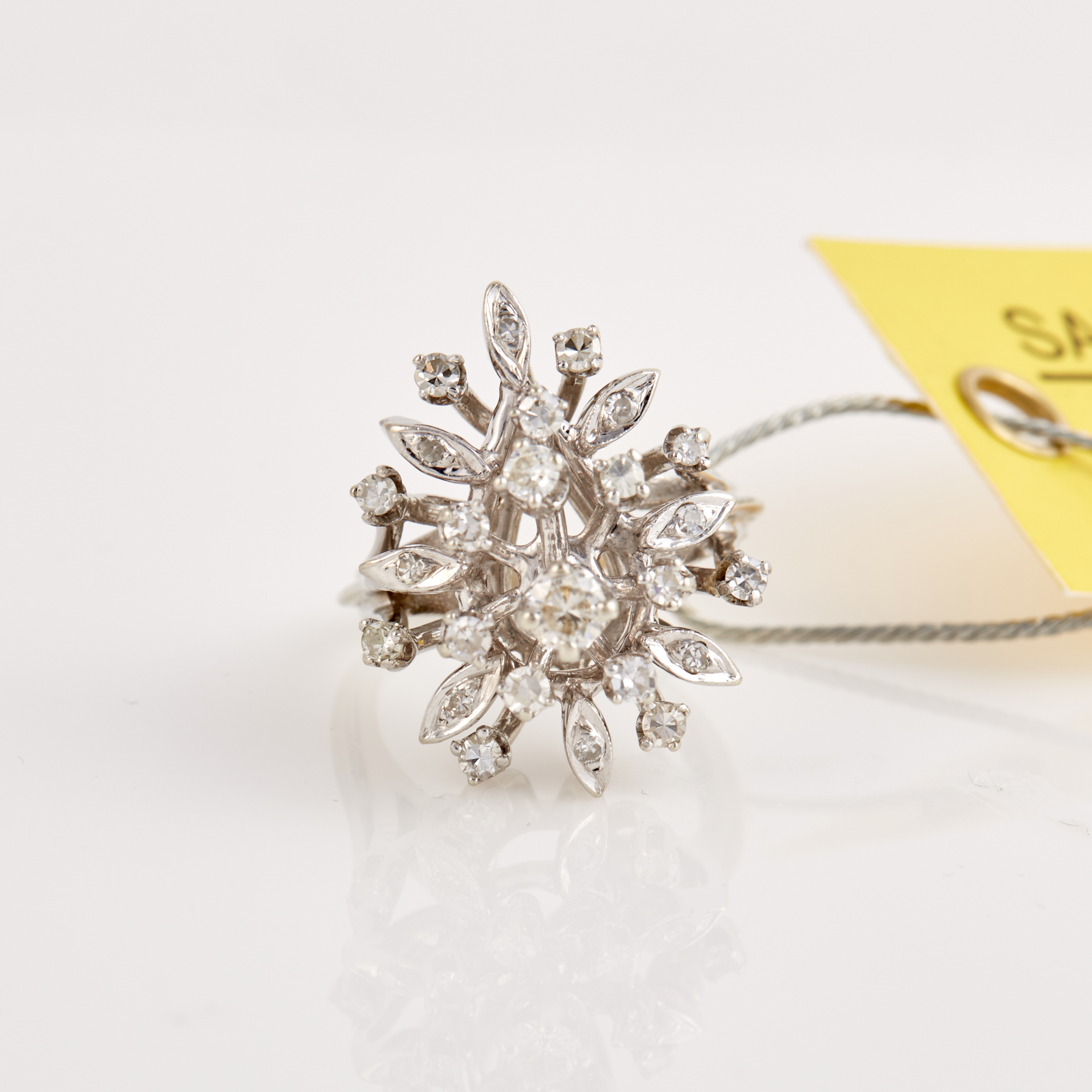 Lot image - Diamond Ring, 25 diamonds about 0.50 ct., 14K 5 dwt.