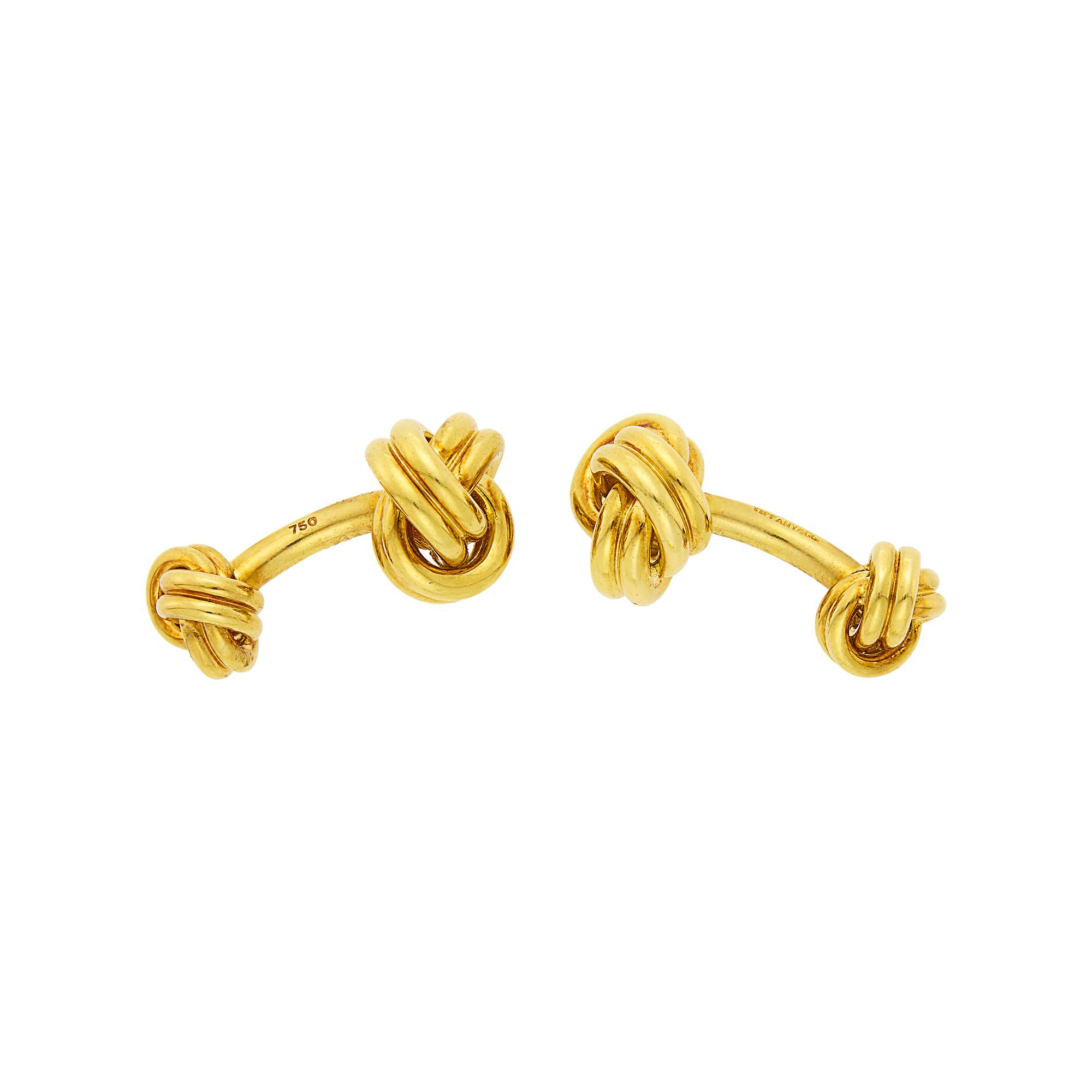 Lot image - Tiffany & Co. Pair of Gold Love Knot Cufflinks