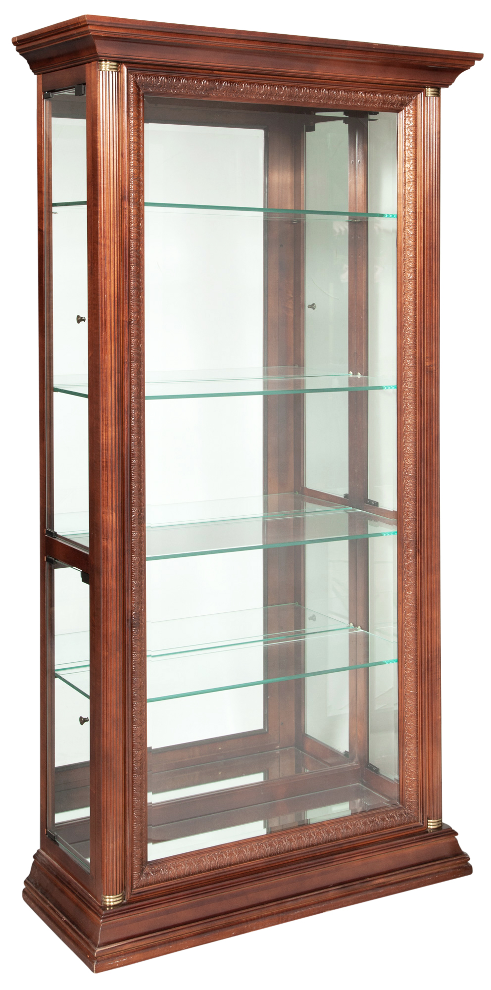 Lot image - Neoclassical Style Walnut Vitrine Cabinet