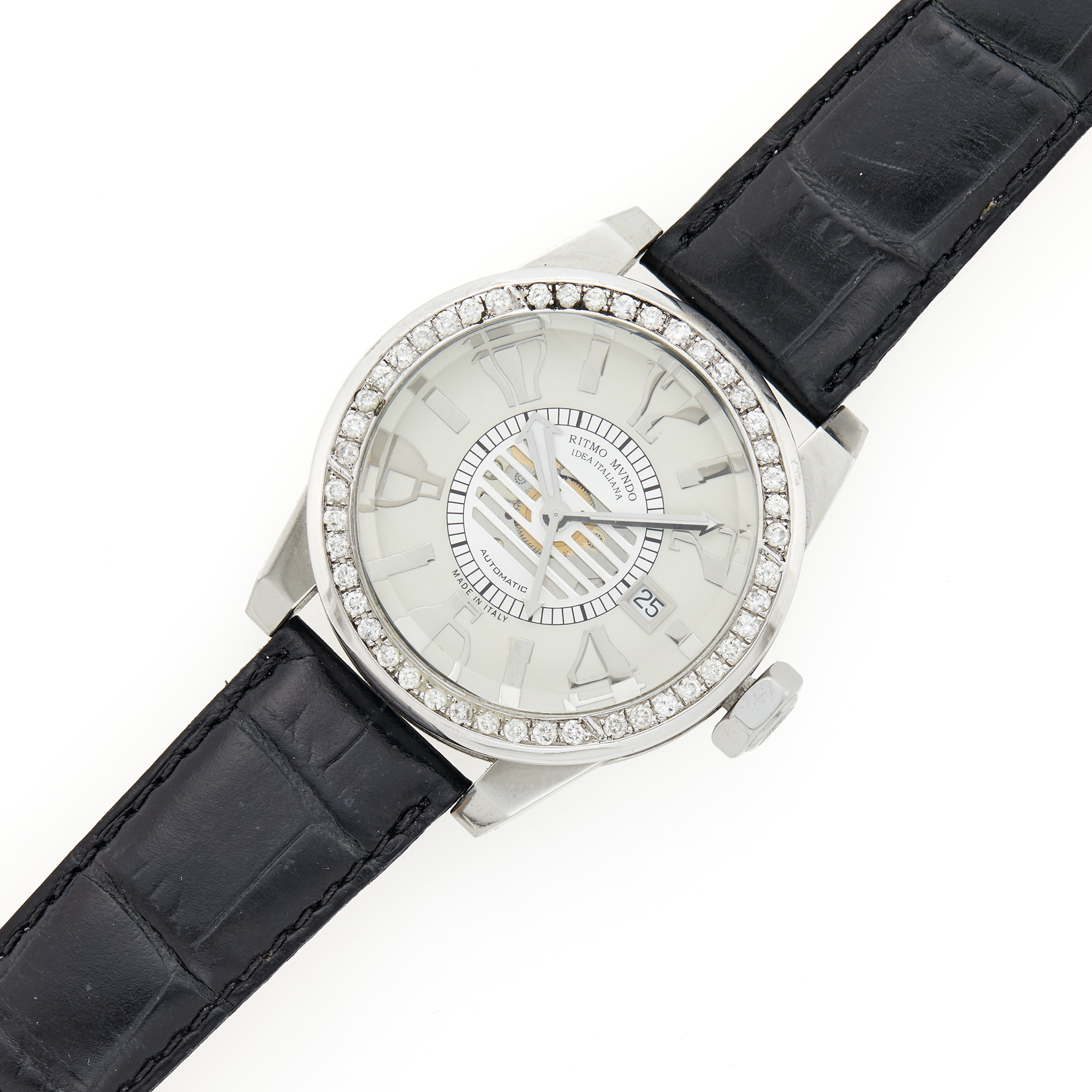 Lot image - Ritmo Mundo Stainless Steel Idea Italia Pantheon Wristwatch