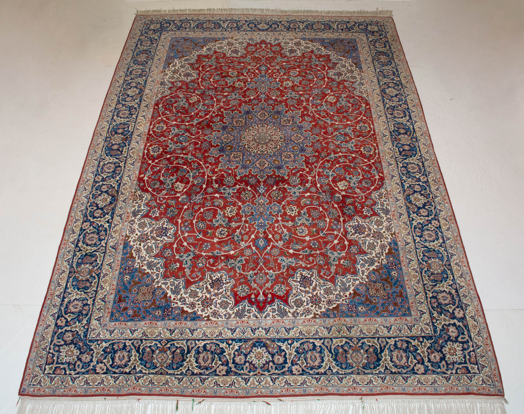 Lot image - Silk Warp Isfahan Carpet