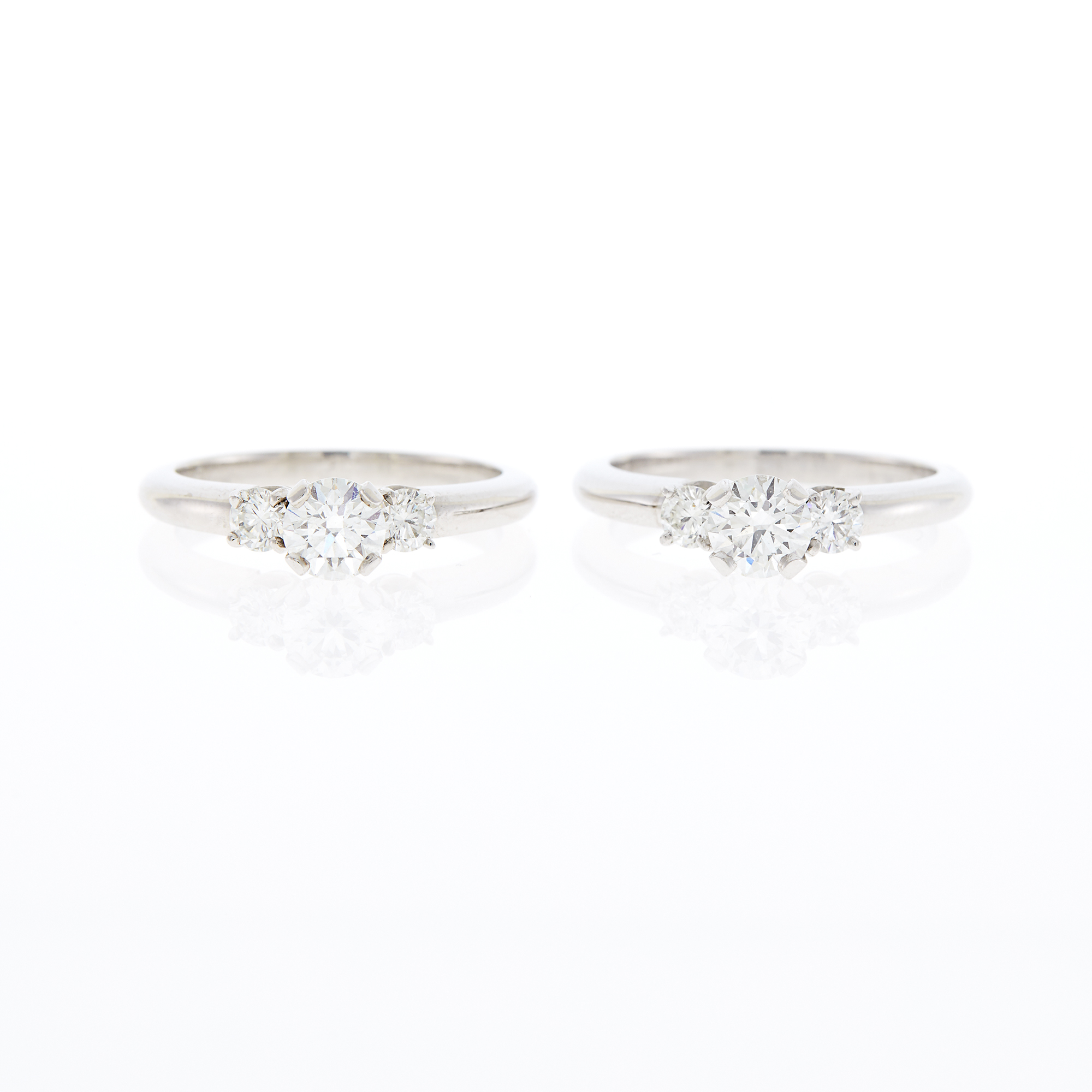 Lot image - Two White Gold and Diamond Rings