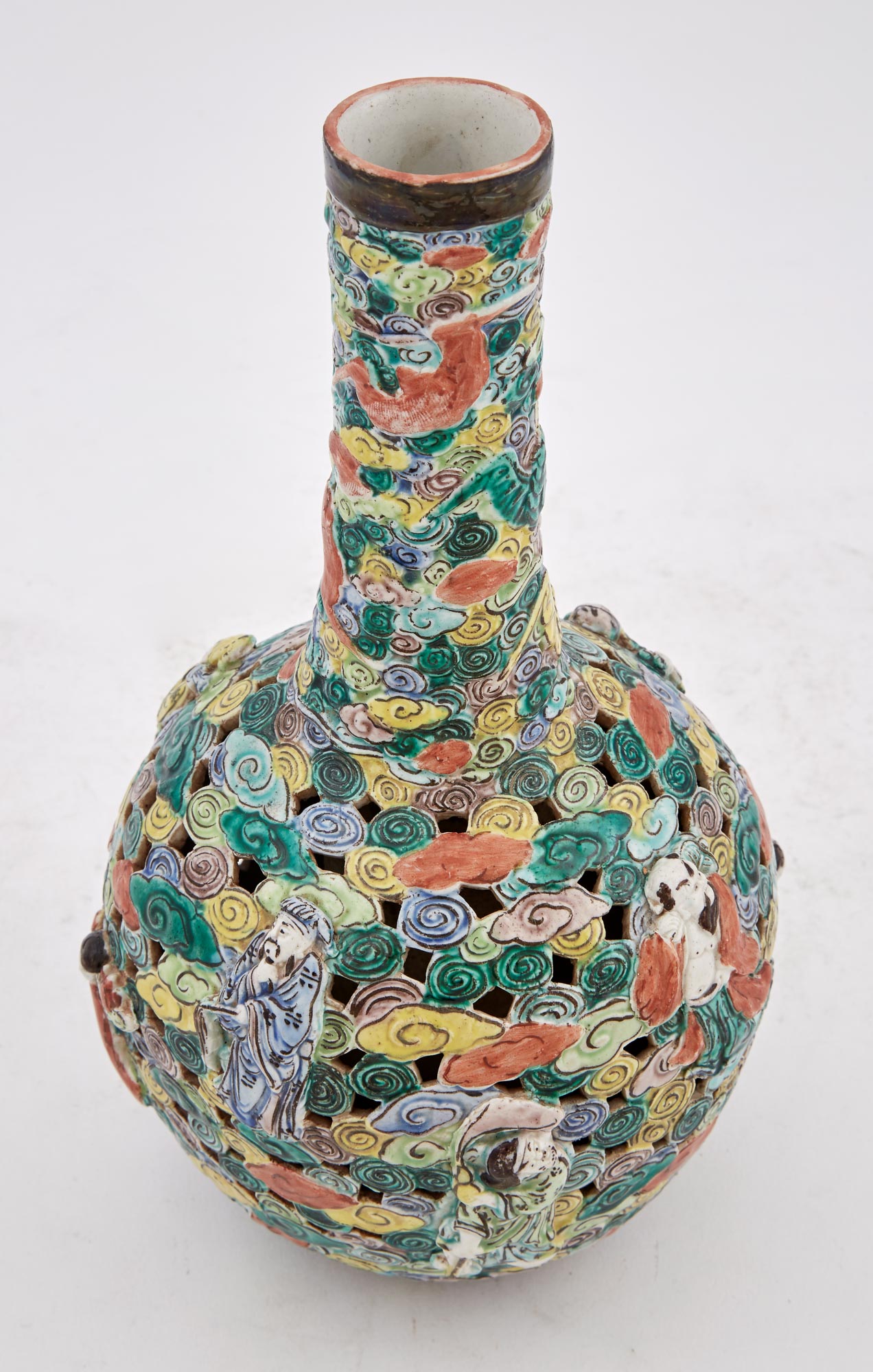 Lot image - Chinese Porcelain Pierced Vase