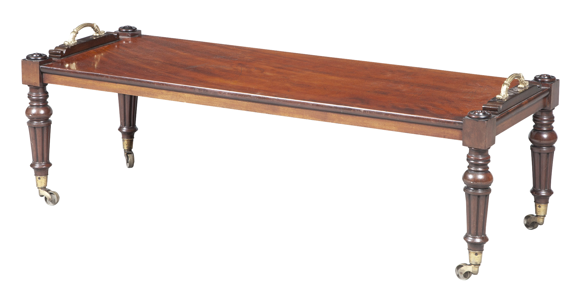 Lot image - Regency Style Mahogany Hall Bench