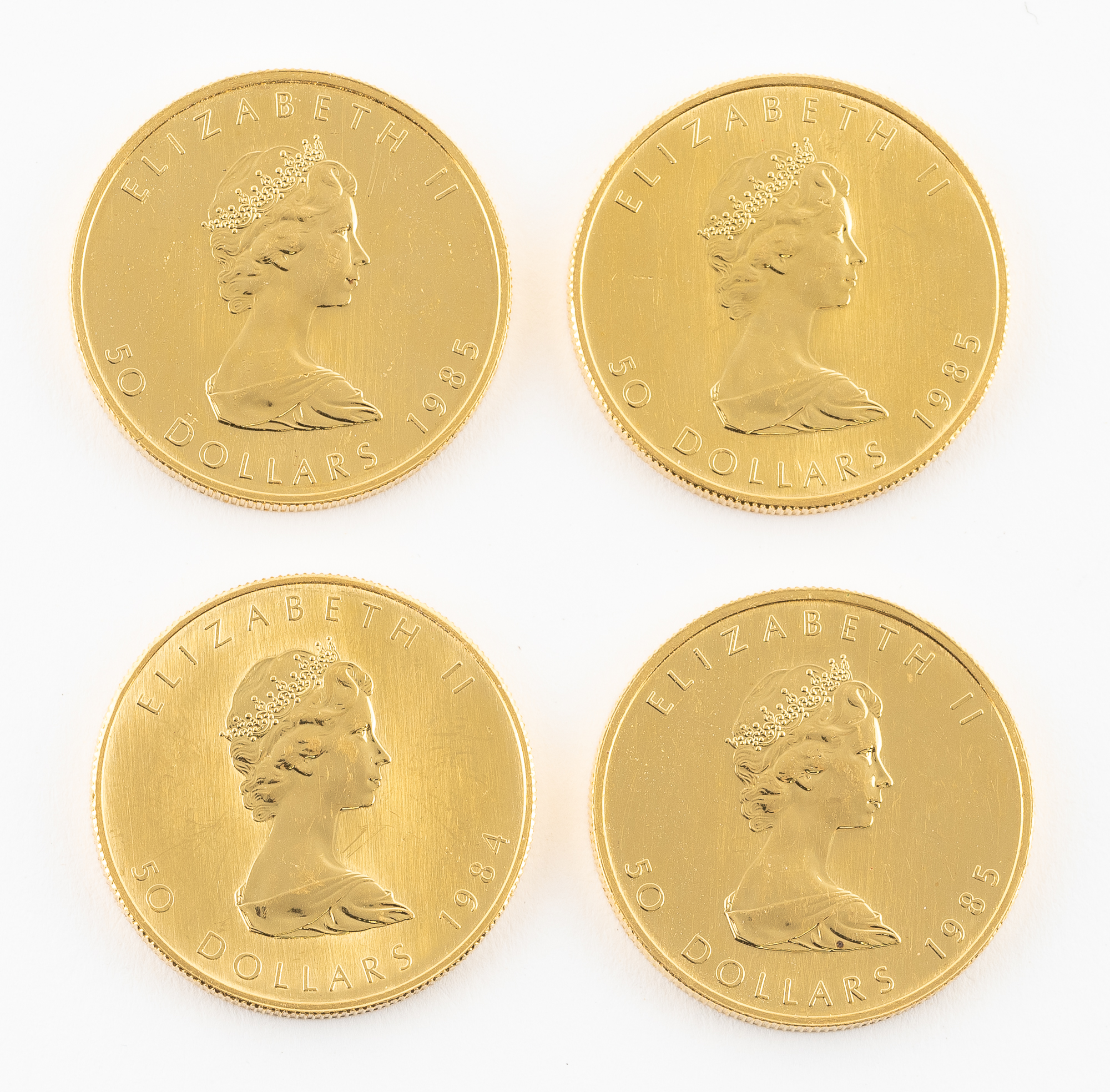 Lot image - Canada Four Gold Mapleleafs