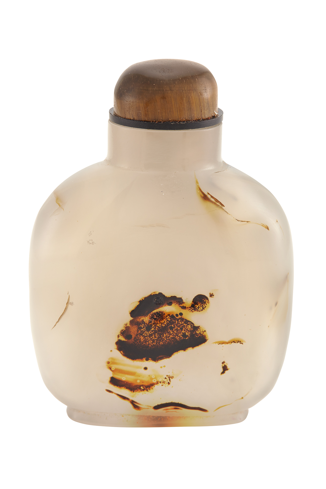 Lot image - Chinese Shadow Agate Snuff Bottle