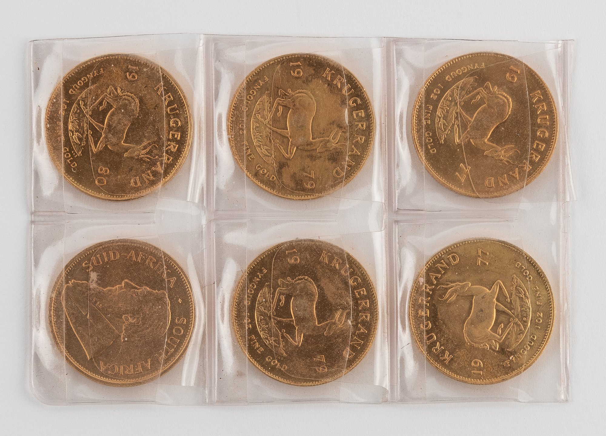 Lot image - So. Africa Six Gold Coins