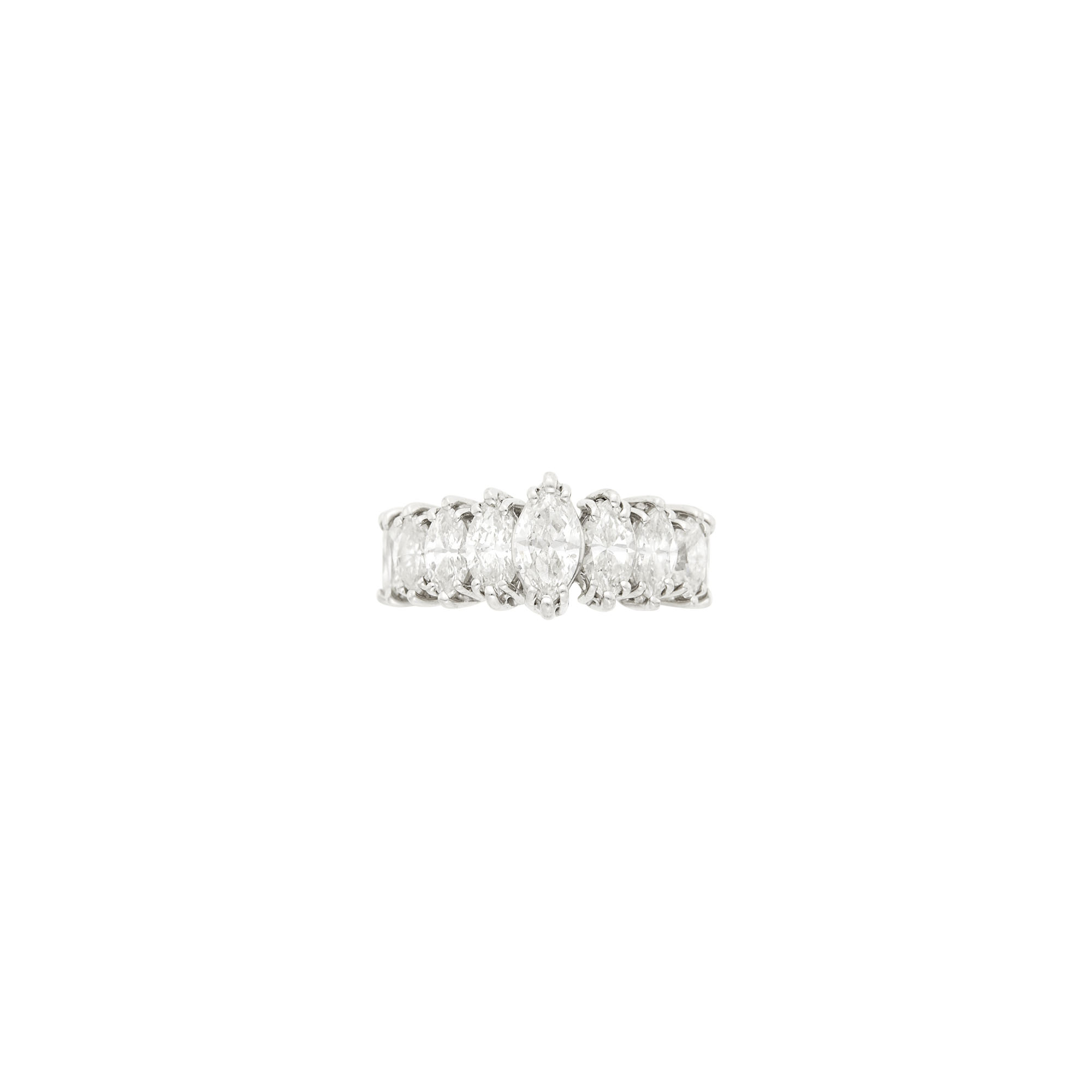 Lot image - Platinum and Diamond Band Ring