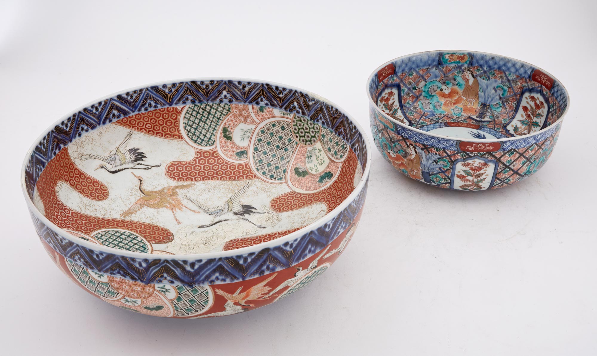 Lot image - Two Japanese Imari Palette Porcelain Bowls